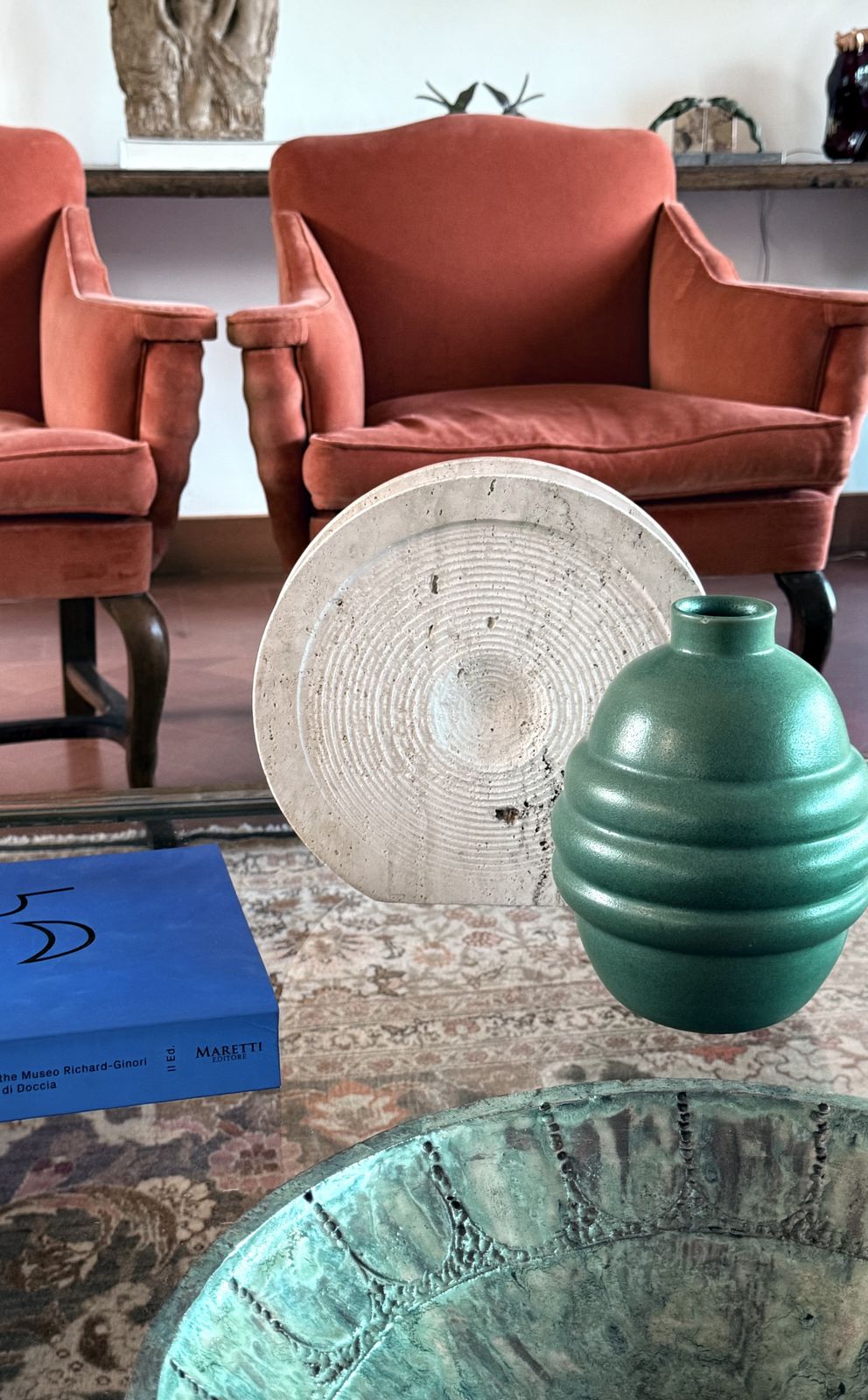 Mid Century Modern Travertine Solifleur Vase, Cerri Nestore, Italy, 1970s photo buy
