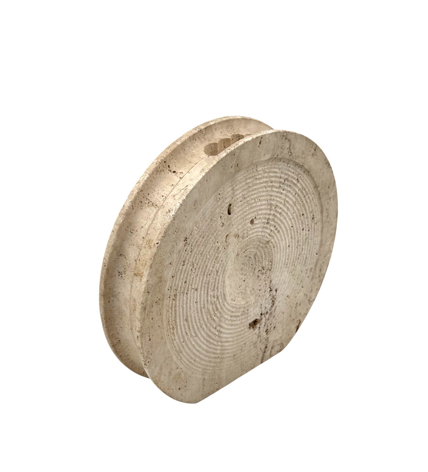 photo buy Mid Century Modern Travertine Solifleur Vase, Cerri Nestore, Italy, 1970s