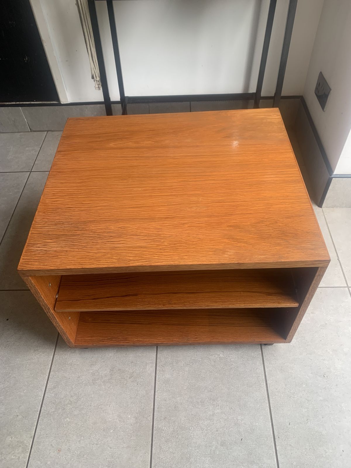 Vintage Teak  Cabinet On Wheels Mcm 1960s Possibly Danish photo 90.0