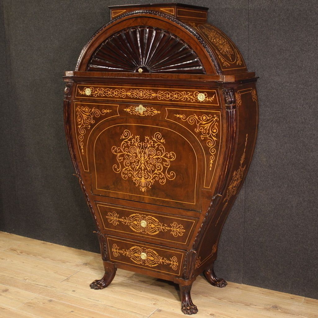 Great Austrian Biedermeier Style Inlaid Secretaire photo 4300.0