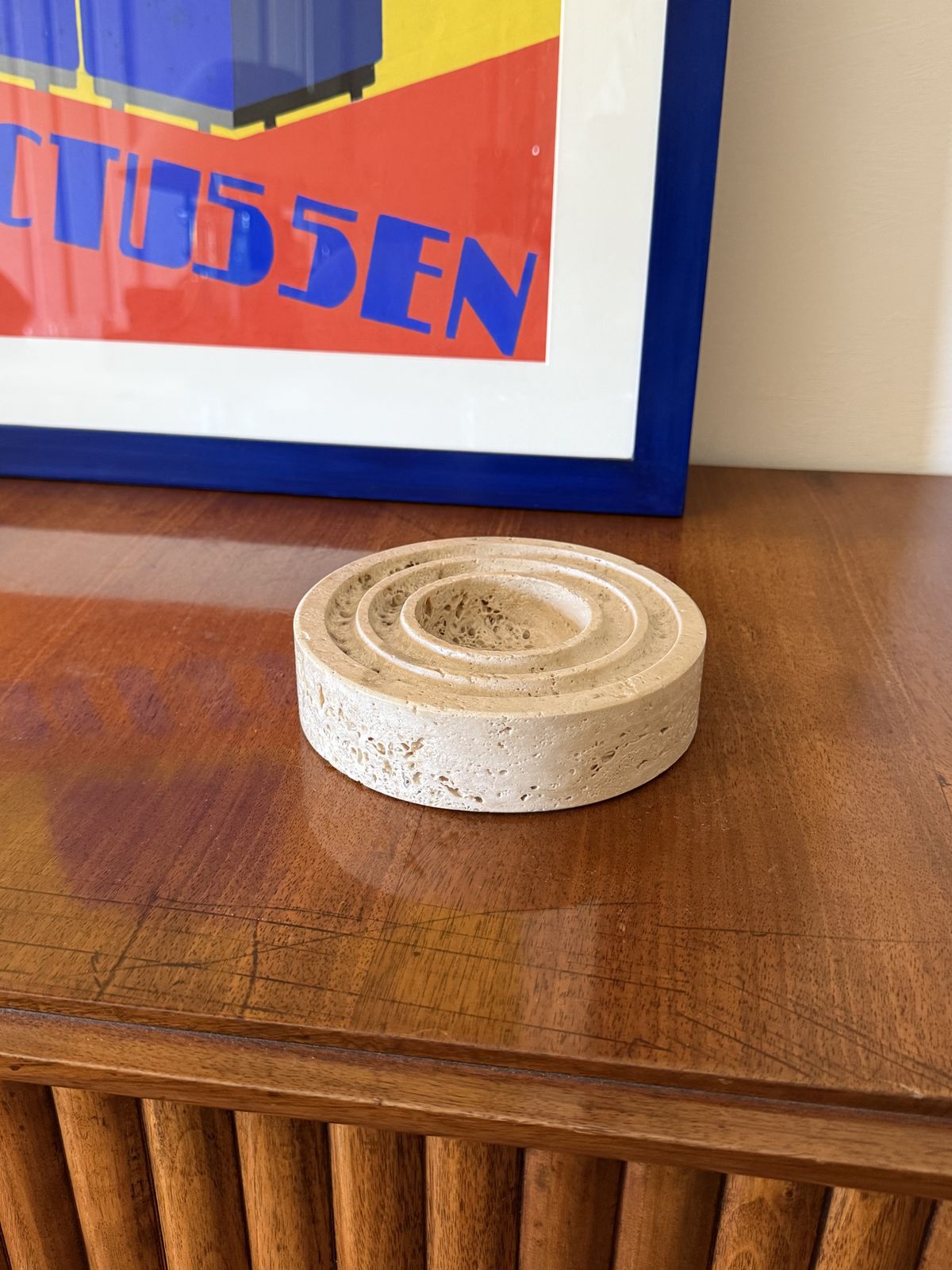 Travertine Vide Poche / Ashtray, Cerri Nestore, Italy, 1970s photo Home Decor