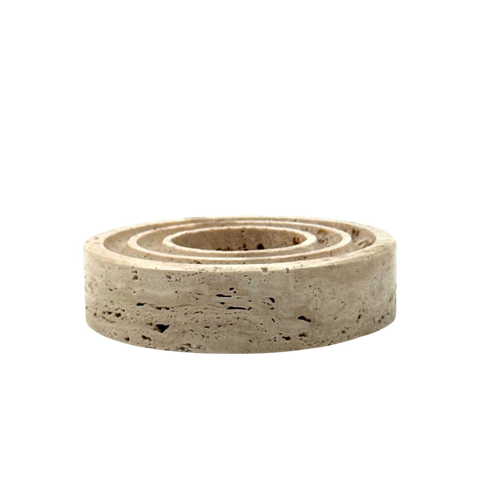 Travertine Vide Poche / Ashtray, Cerri Nestore, Italy, 1970s photo vintage