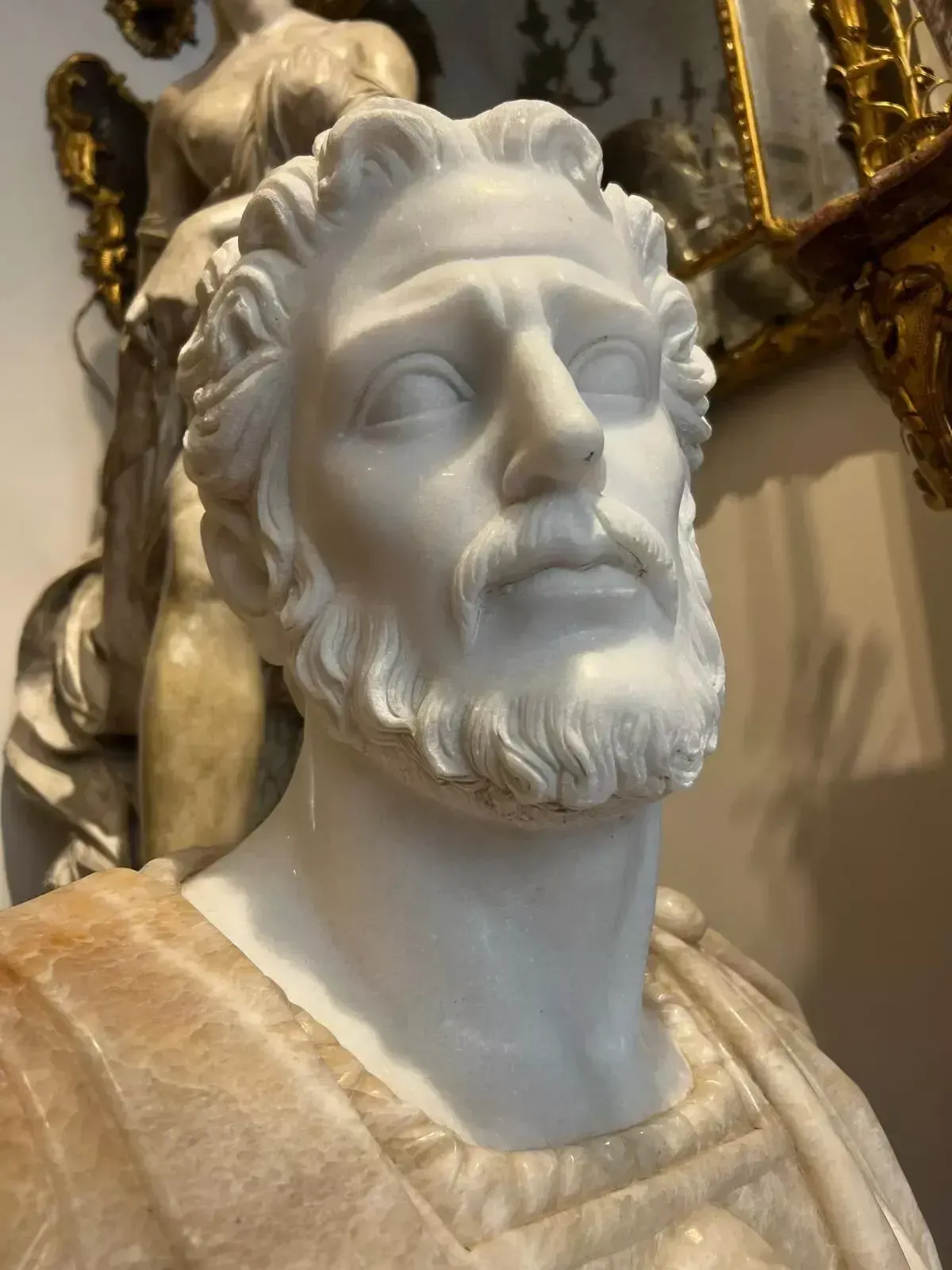 Bust Of Marcus Aurelus In Marble In Marble And Onyx, 20th Century photo buy