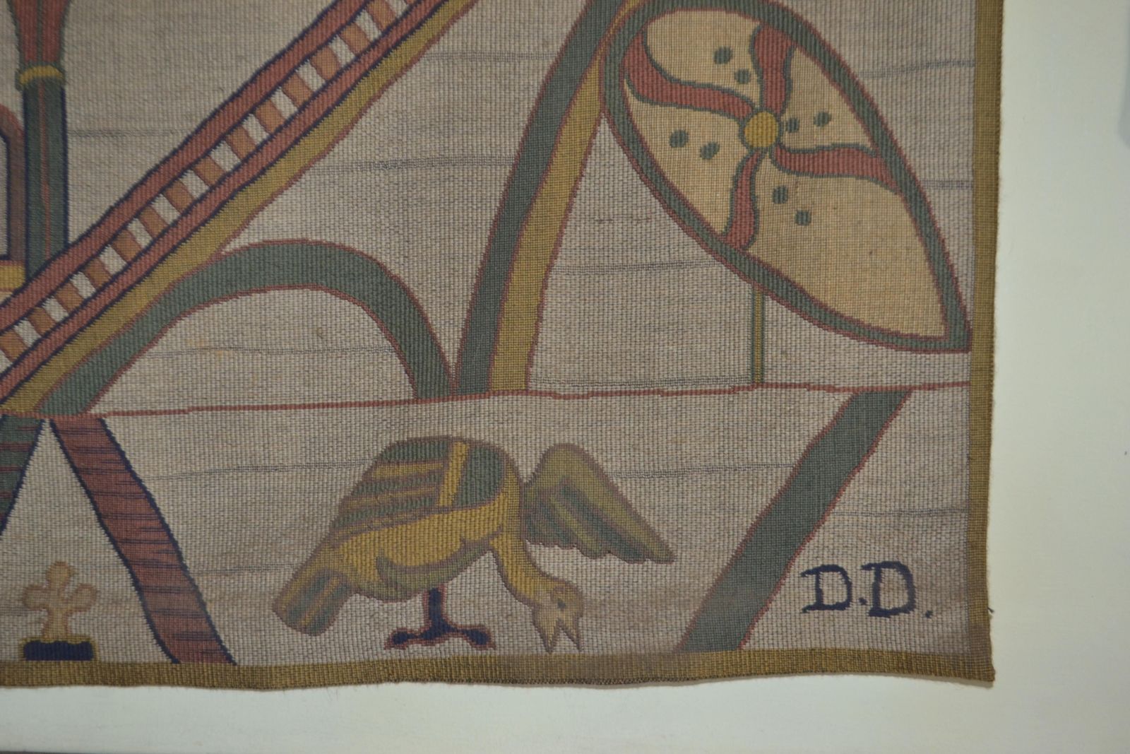 Large Centre Francais De Tapis Bayeux Tapestry. Vintage. Original Provenance. photo 236.0