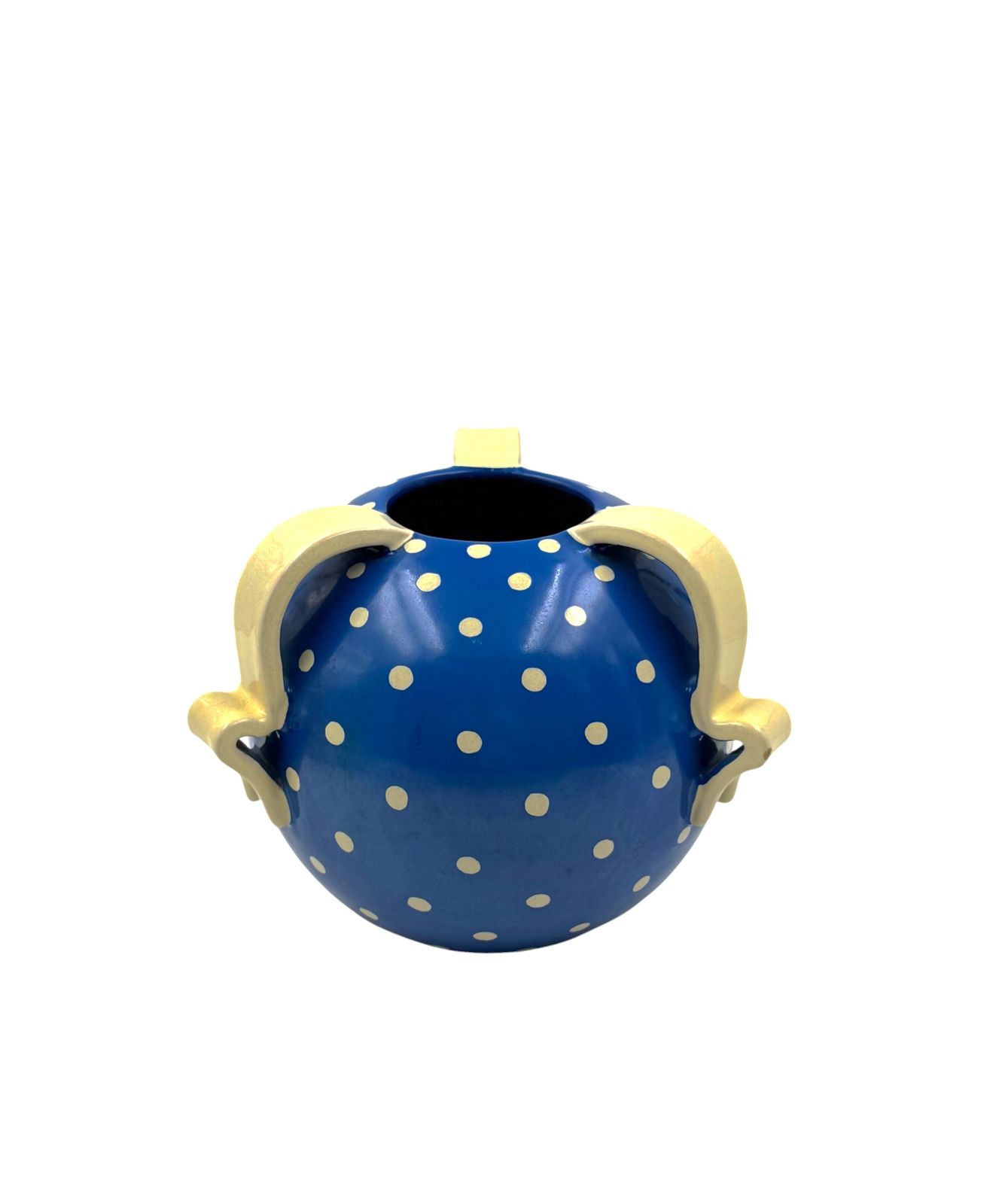 photo vinterior Art Deco Blue Ceramic Vase, Rometti, Umbertide Italy 1930s