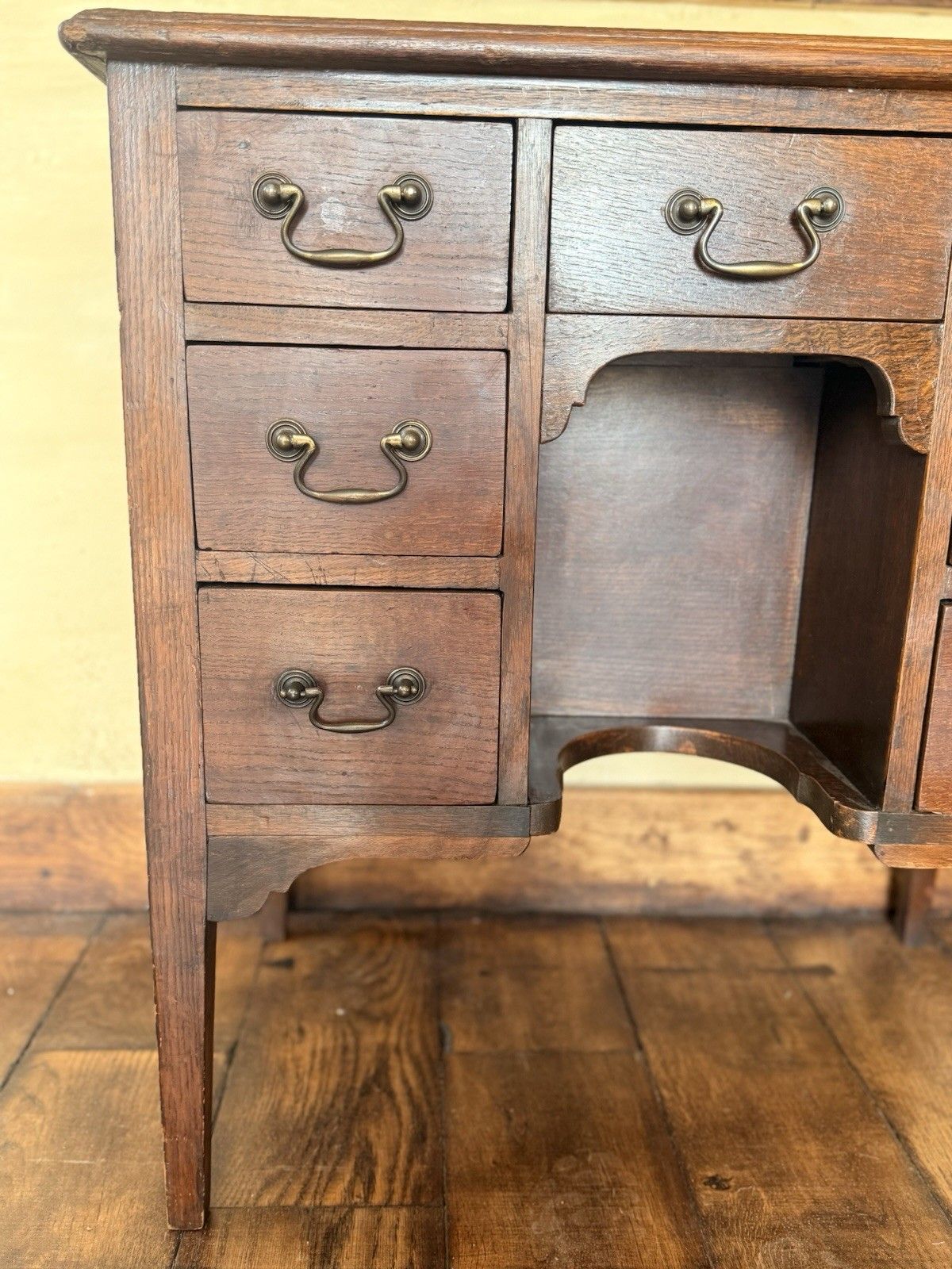 Original Antique Oak Rustic Small Georgian Period Office  Writers Desk photo buy