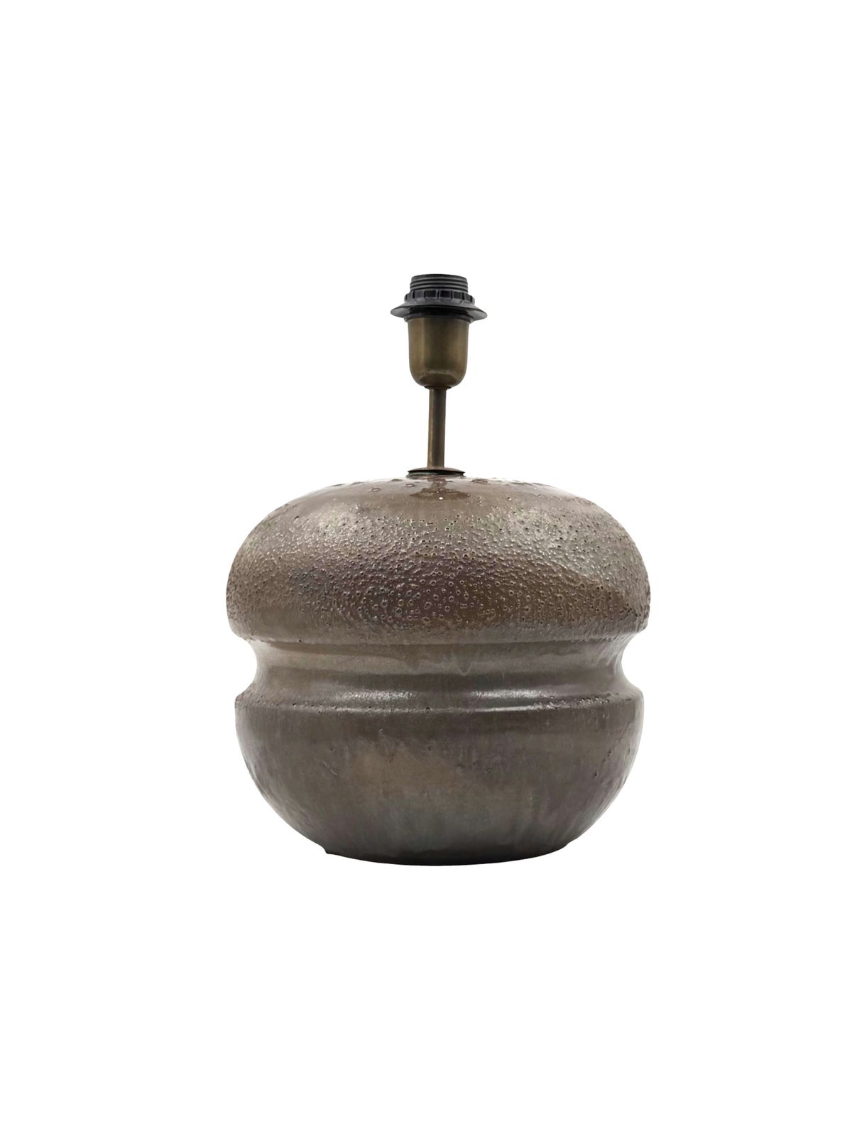 photo furniture Mid Century Modern Brown Ceramic Lamp Base,  France 1960s