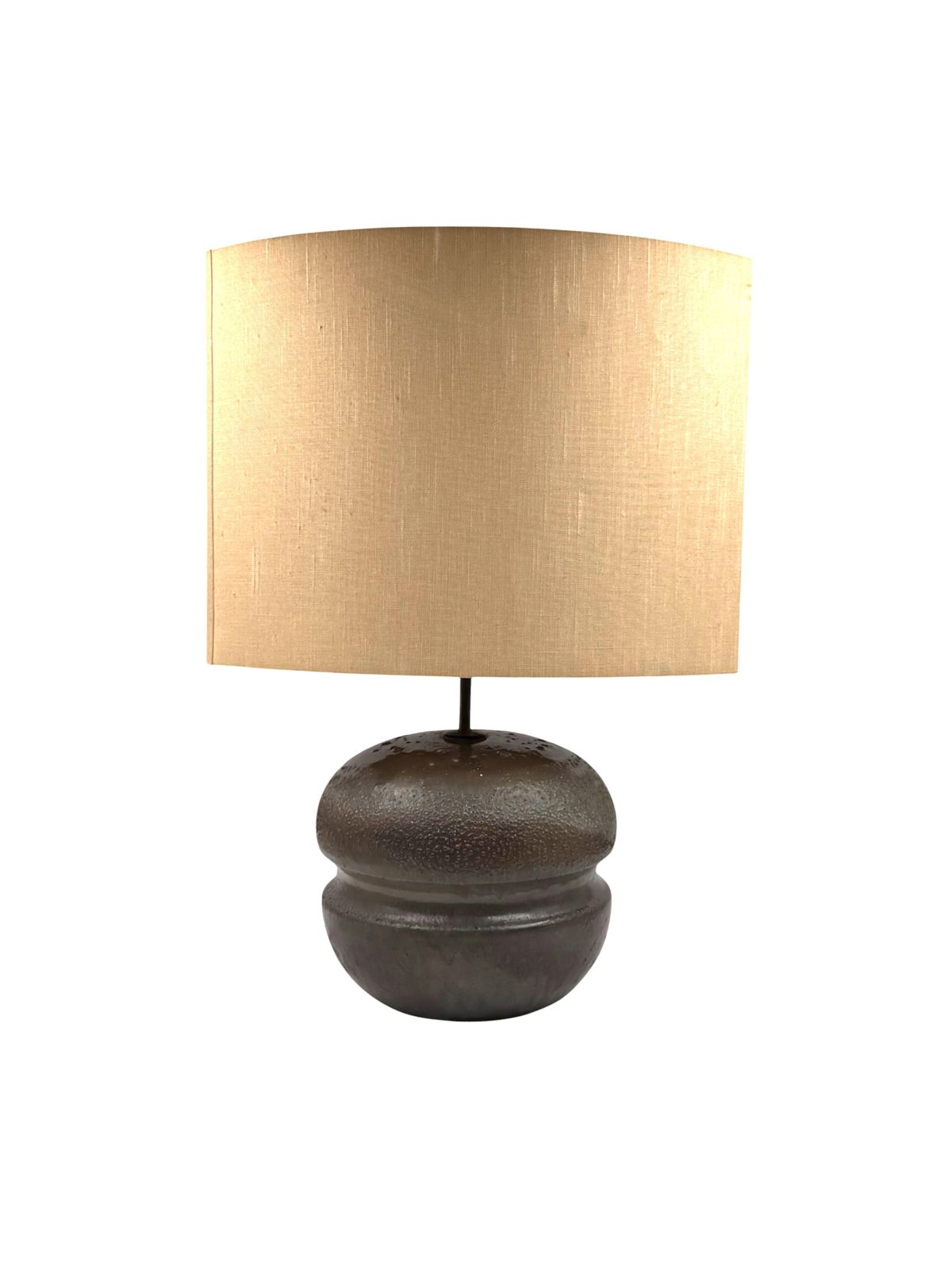 Mid Century Modern Brown Ceramic Lamp Base,  France 1960s