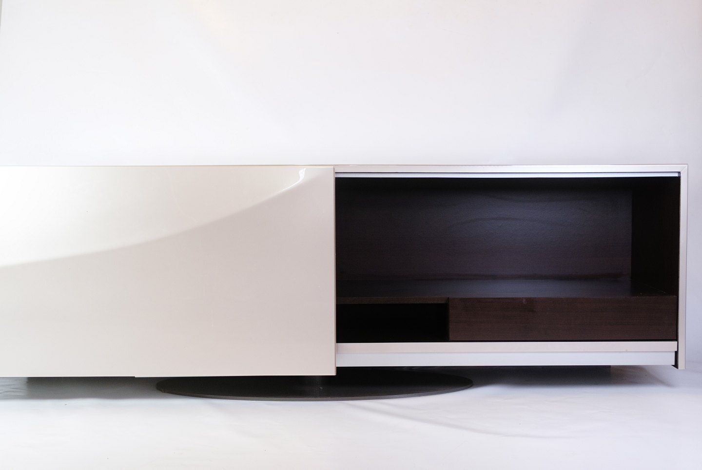 Speed ​​Up Sideboard Model Speed ​​Up In High Gloss Grey Painted & Steel Base By Sacha Lakic  For Roche Bobois Paris photo buy