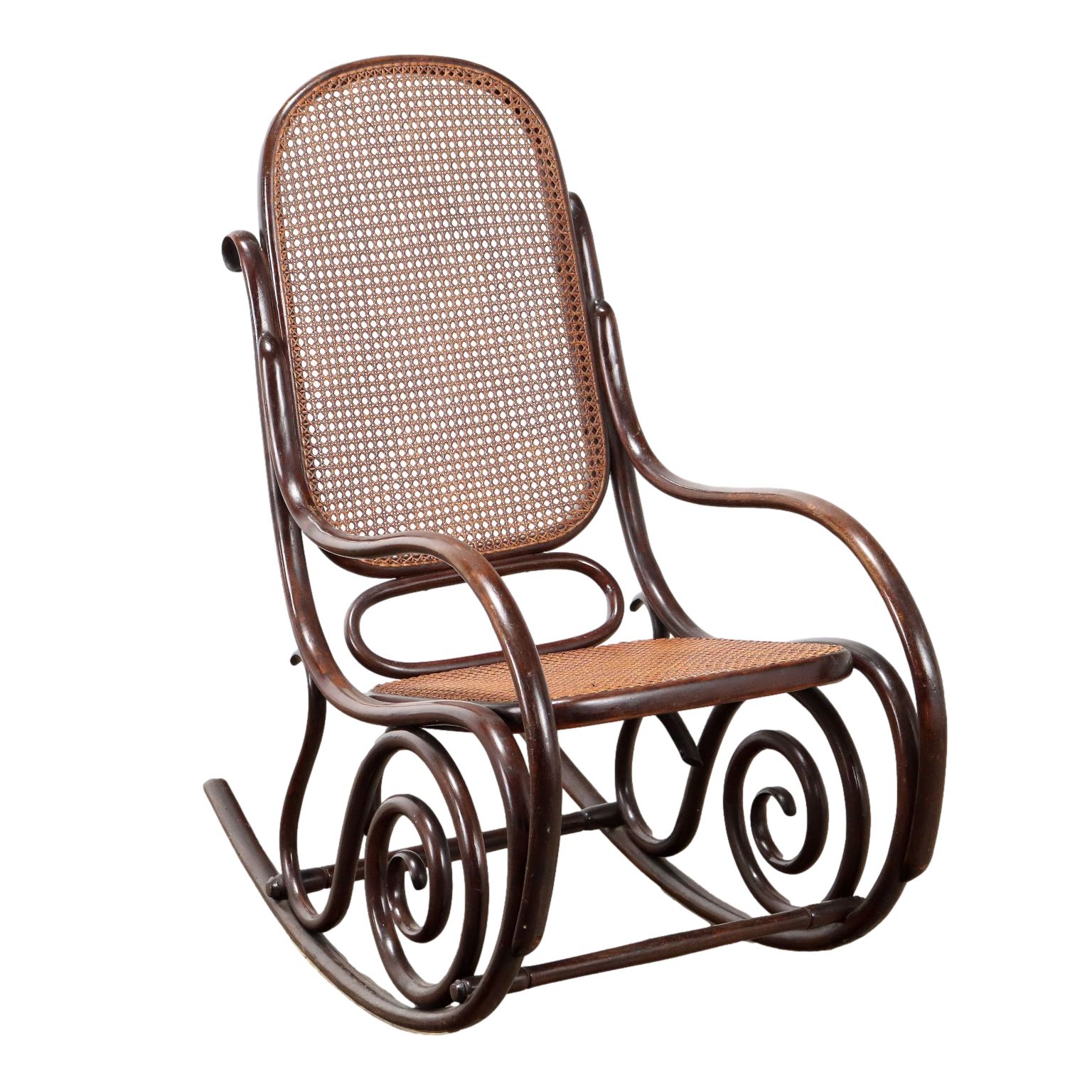 Rocking Chair Thonet Style Art Nouveau Austria XX Century