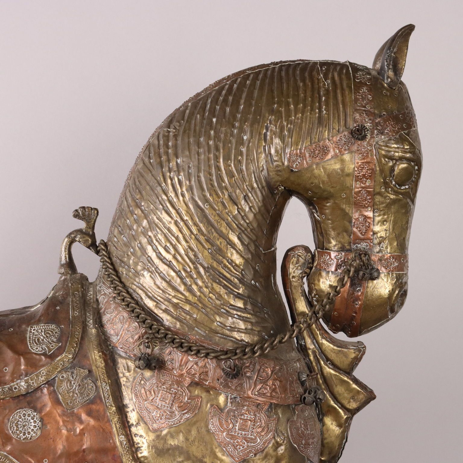 Antique Horse Brass Sheeth Copper India Early XX Century photo Home Decor