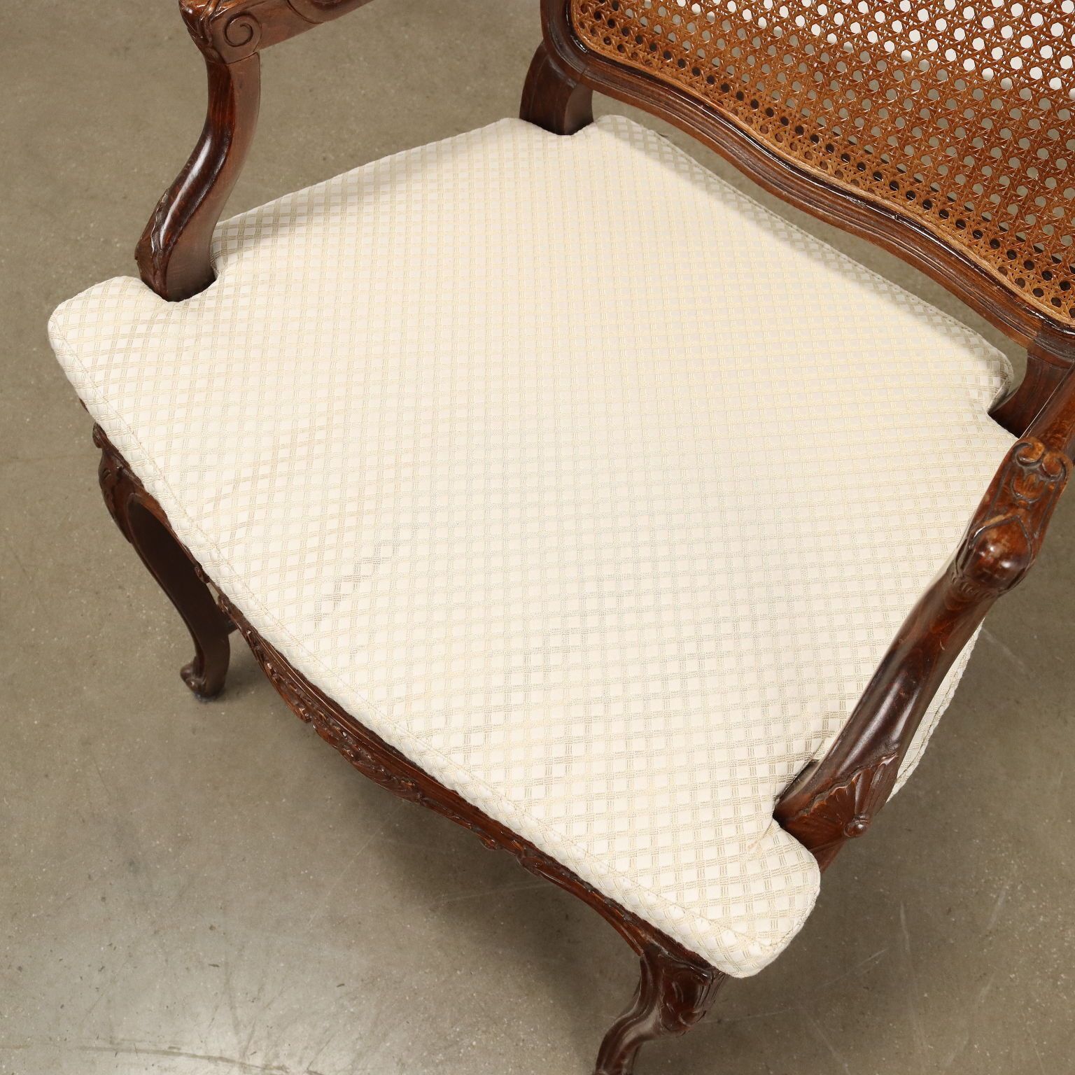 Armchair Baroque Style Beech France XX Century photo vintage