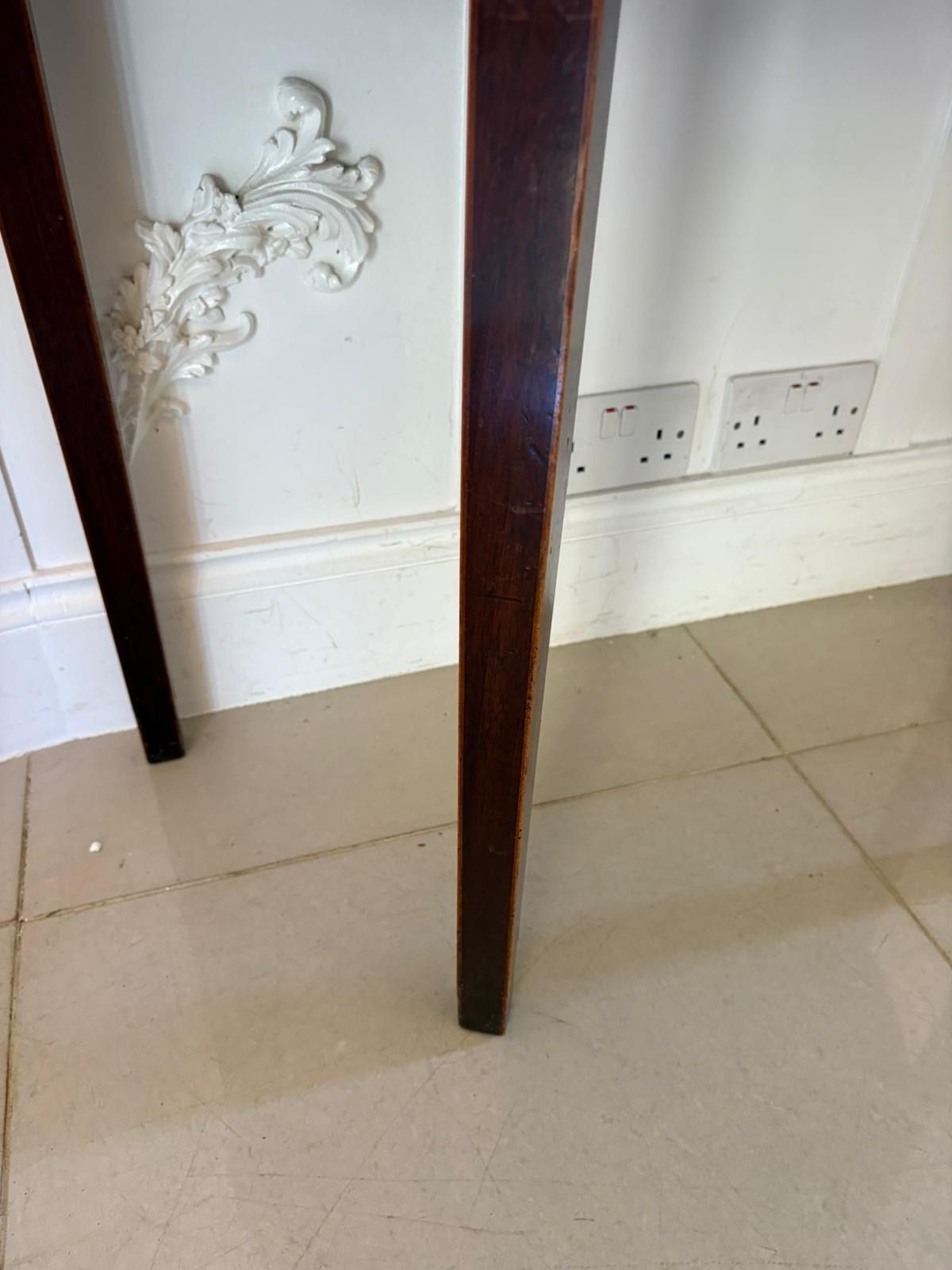 Antique 18th Century Quality Mahogany Inlaid Demi Lune Shaped Card Table photo buy