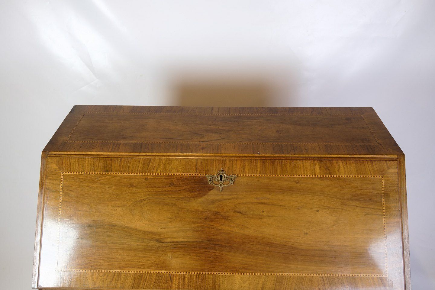 Chatol With Intersia & Four Drawers In Light Walnut  By Lysberg & Hansen From 1890s photo Furniture