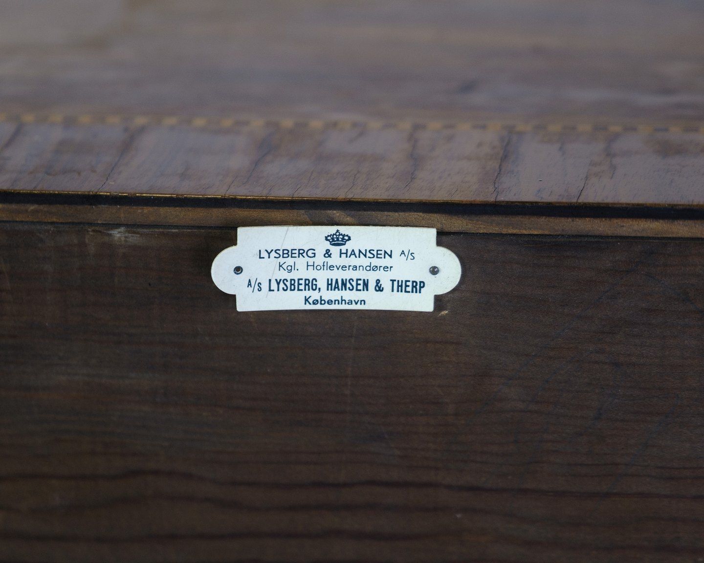 photo for sale Chatol With Intersia & Four Drawers In Light Walnut  By Lysberg & Hansen From 1890s