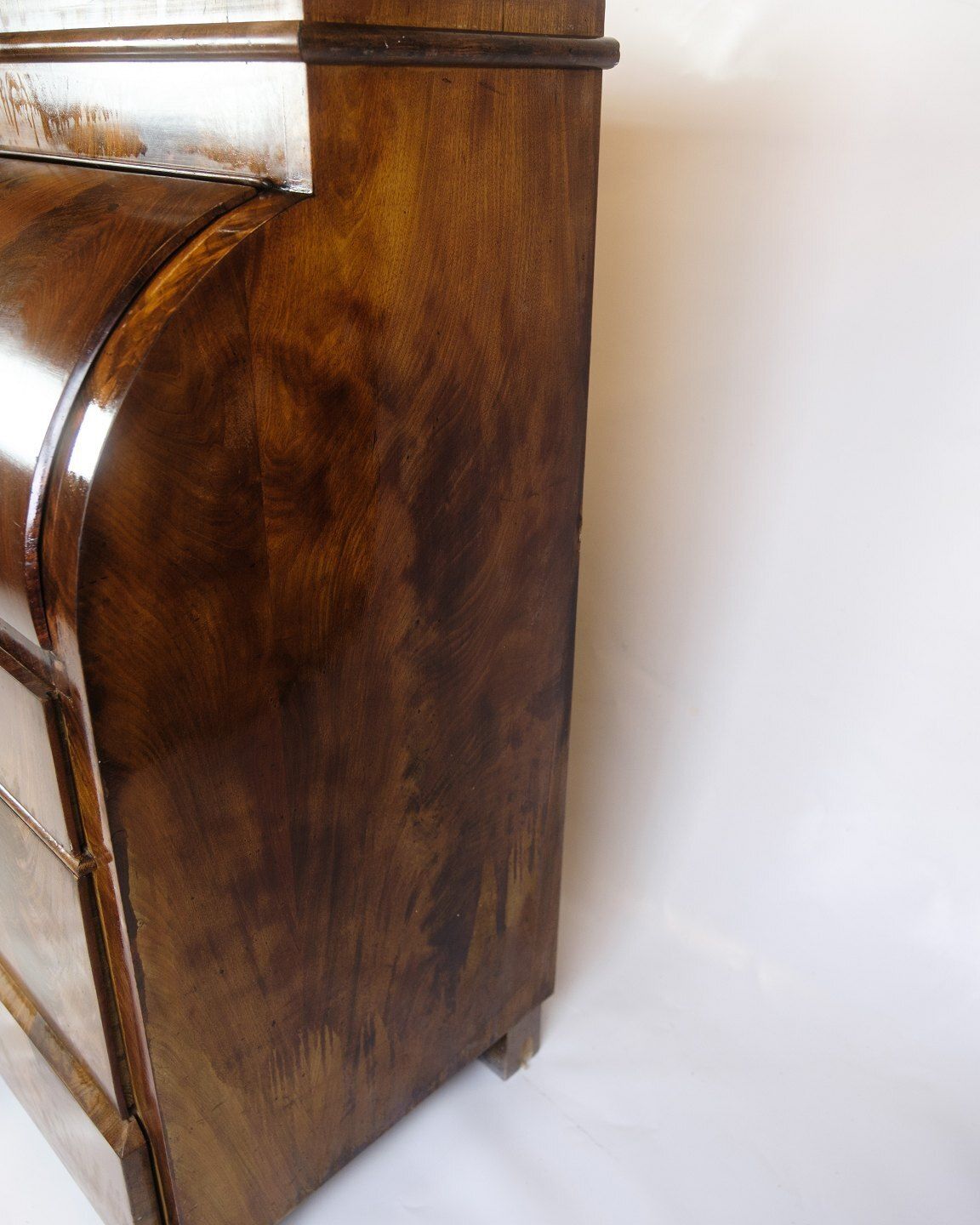 Chatol With Four Drawers In Hand Polished Mahogany  From 1820s photo for sale