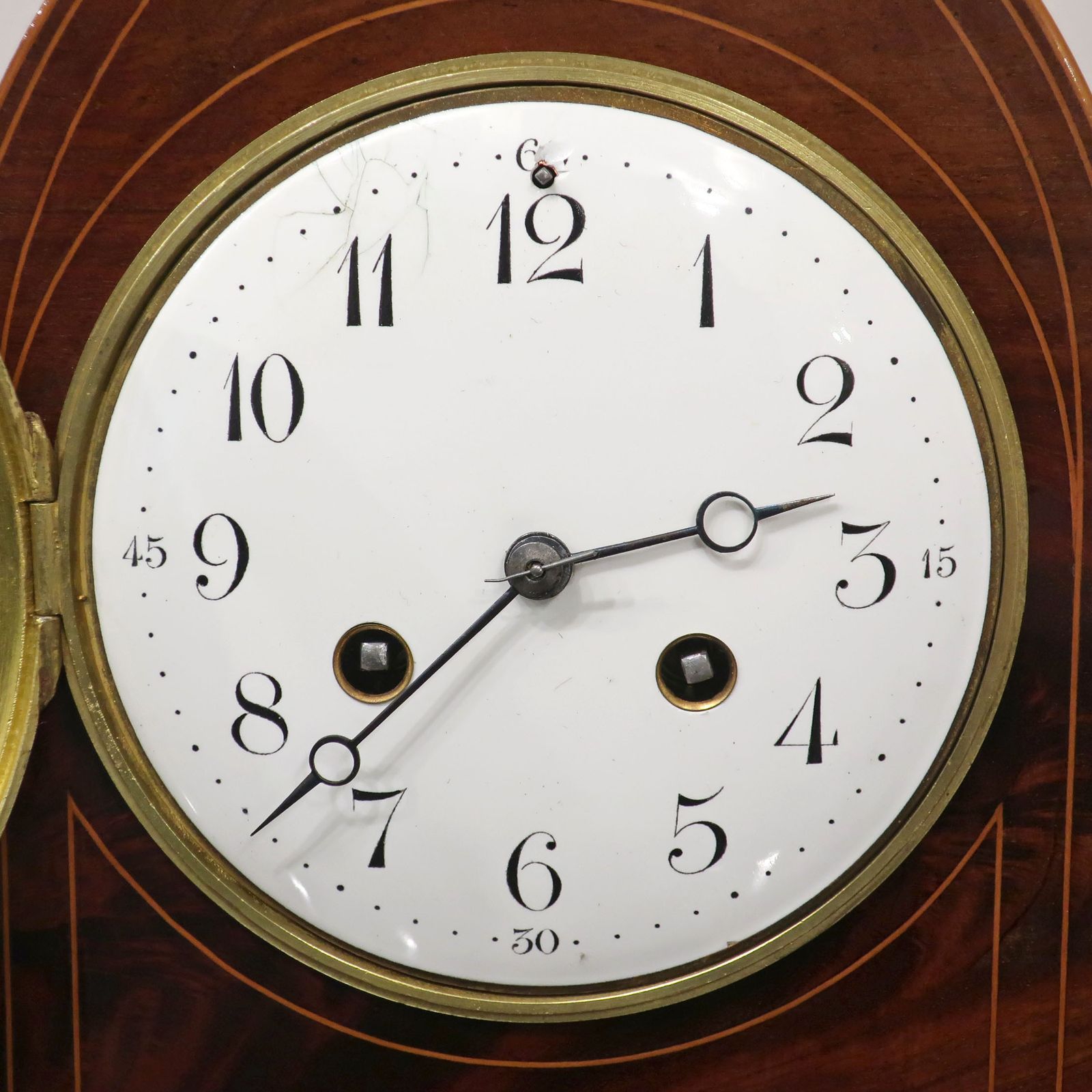 French Edwardian Mahogany Mantel Clock photo furniture