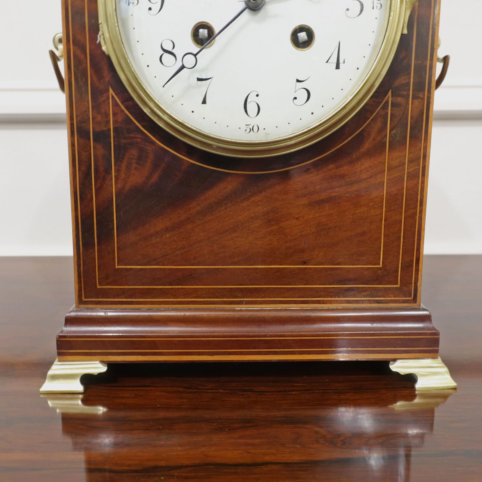French Edwardian Mahogany Mantel Clock photo 850.0