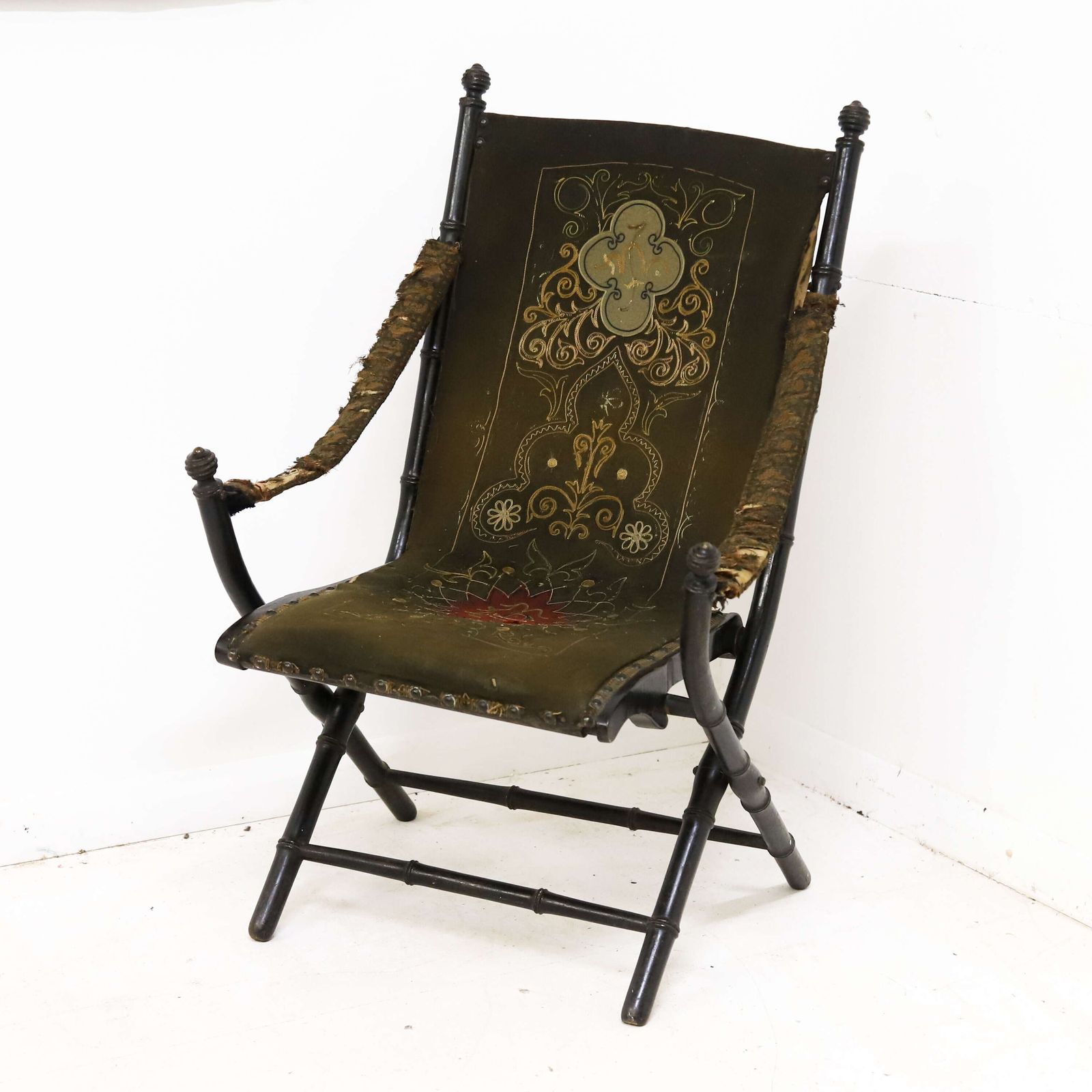 Antique French Louis Philippe I (1830 1848) Ladies Campaign Folding Chair photo furniture