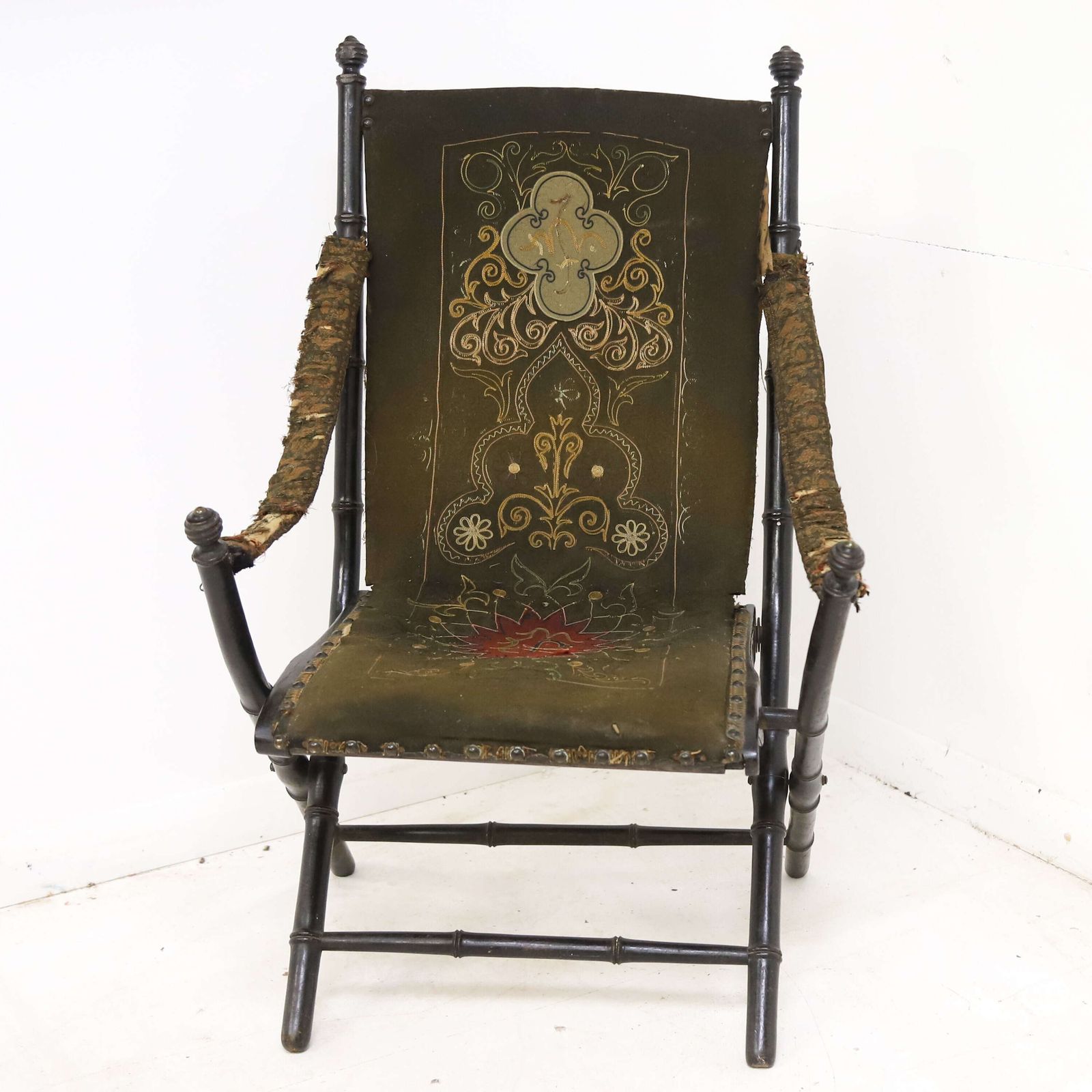 Antique French Louis Philippe I (1830 1848) Ladies Campaign Folding Chair photo Furniture