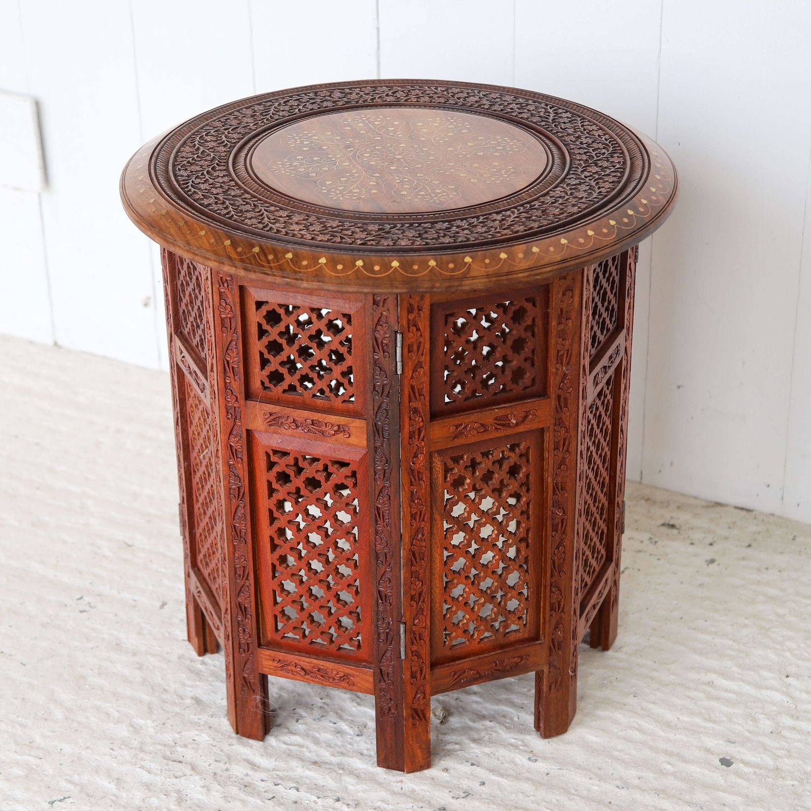 Exquisite Indian Side Or Travelling Tea Table   Timeless Heritage photo for sale