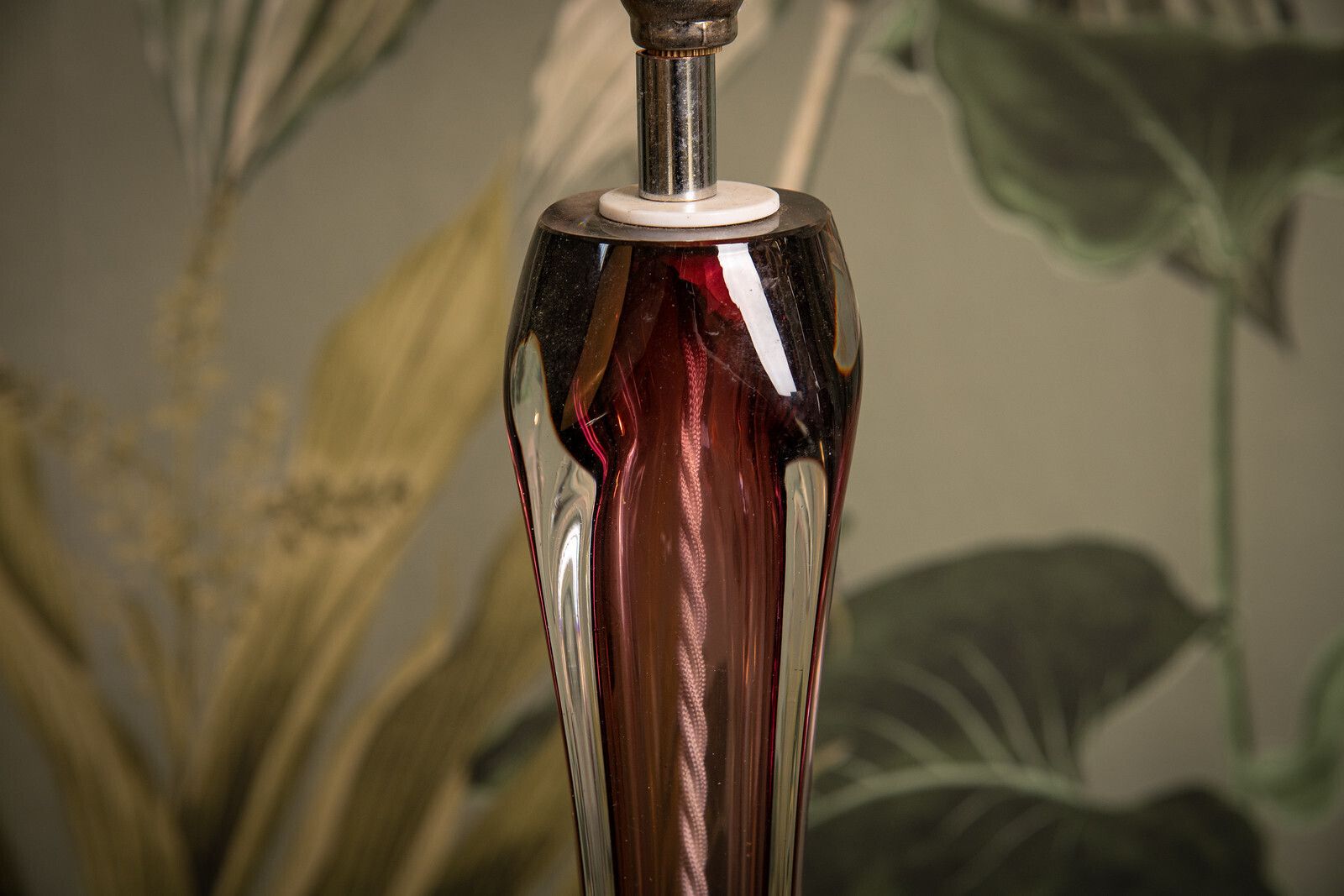 A Pair Of Paul Kedelv ‘Flygfors’ Purple Table Lamps, Sweden, C.1970s photo furniture