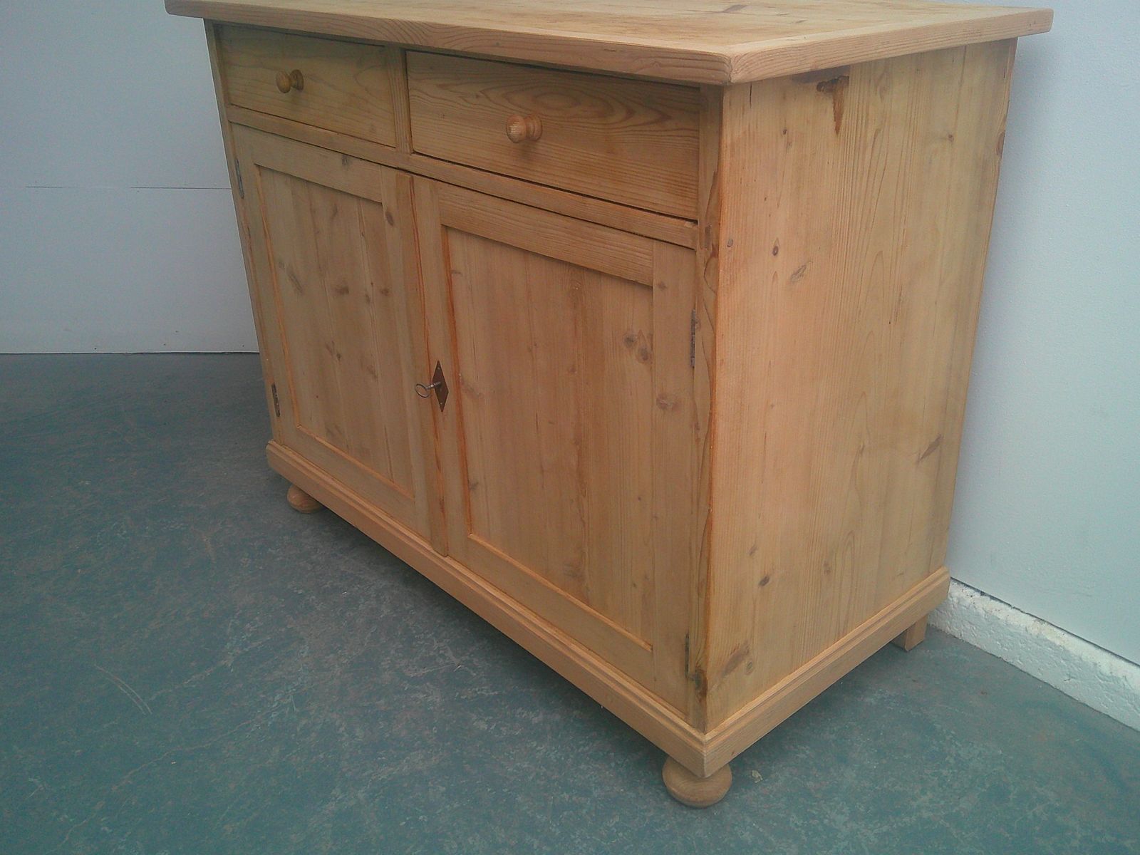 A Quality Victorian Pine 2 Drawer Dresser Base To Wax / Paint photo vinterior