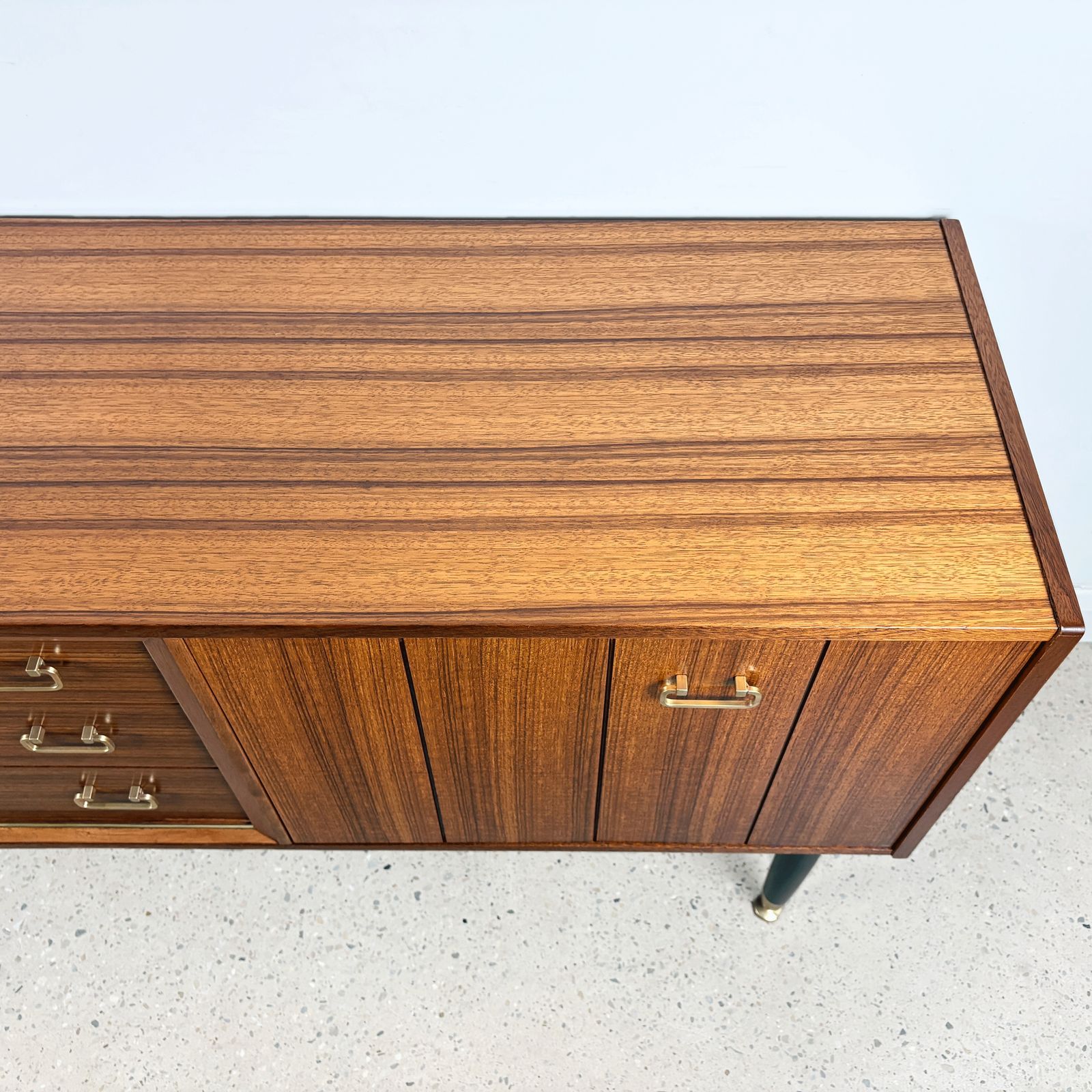 Furniture Mid 20th Century Vintage 'Librenza' Sideboard By G Plan In Tola And Black With Christian Lacroix Internal Design And Lighting photo