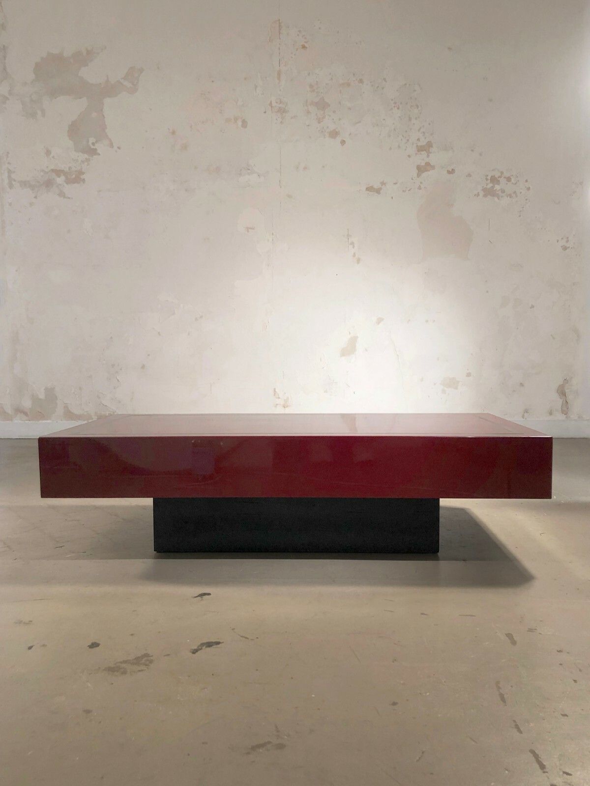 1970 Jc Mahey Coffee Table Lacquer Post Modernist Shabby Chic Jansen Willy Rizzo photo vintage