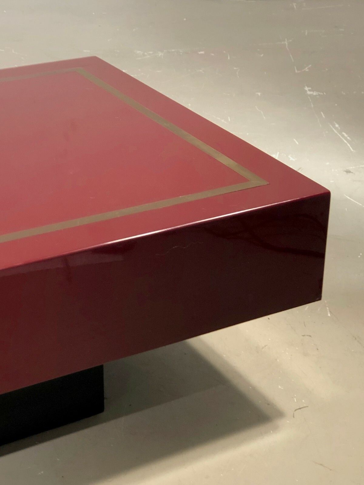 photo for sale 1970 Jc Mahey Coffee Table Lacquer Post Modernist Shabby Chic Jansen Willy Rizzo