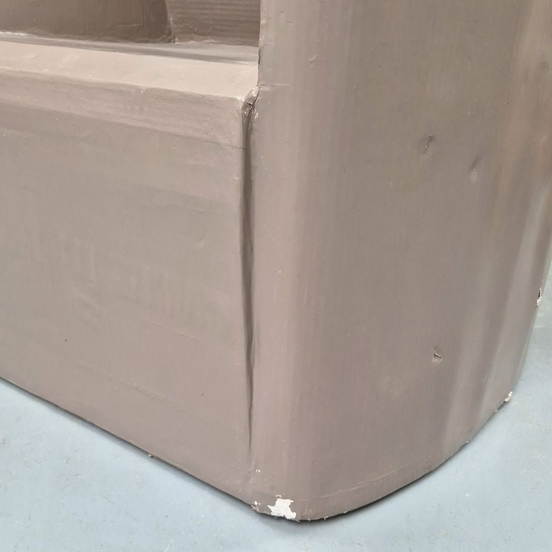 1980's Postmodern Cardboard Armchair: Brutalist Modernist Mid Century Style photo Furniture