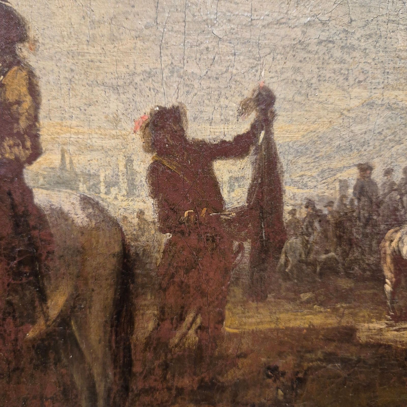 photo vinterior Court Hunting Scene, Flemish School Of The Late 17th Century, Oil On Canvas