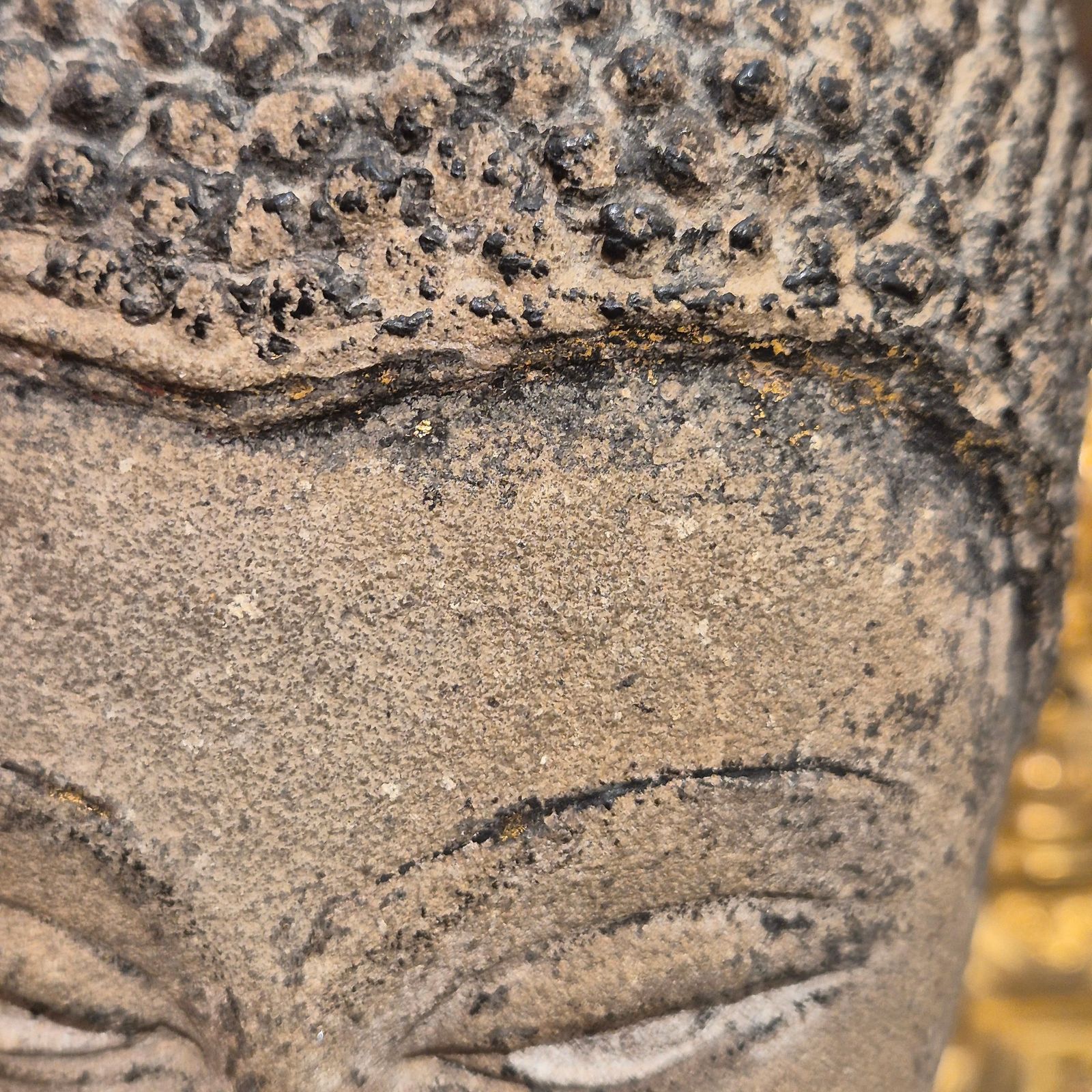 photo vinterior Shakyamuni Buddha Head In Sandstone, Thailand, Ayutthaya, 17th Century