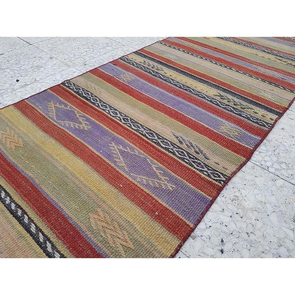 1970s Vintage Handmade Turkish Kilim Runner Rug photo buy