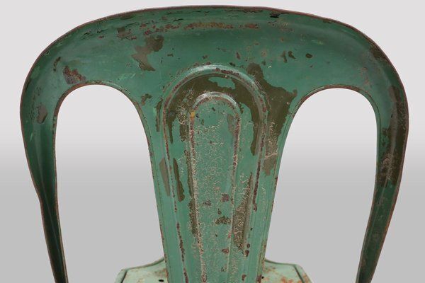 Vintage Green Model A Chairs From Tolix, France, 1950s, Set Of 4 photo Furniture