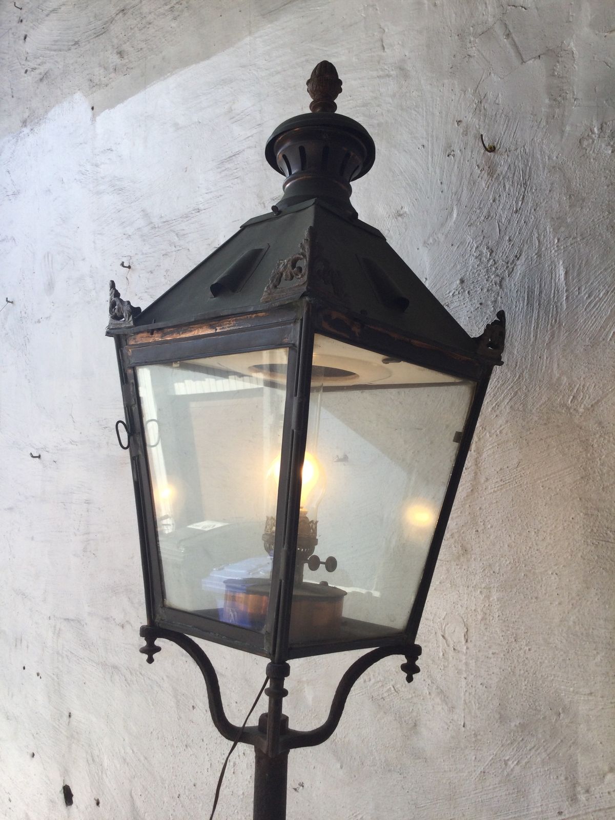 This Old Lamppost Is Converted From A Oil Lamp To A Electric Lamppost photo buy
