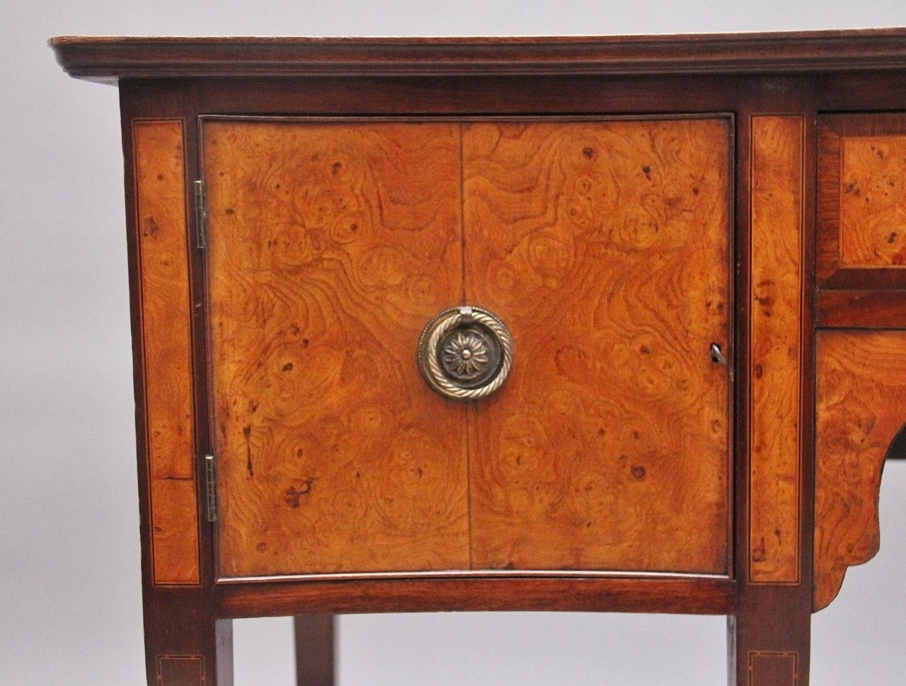 19th Century Mahogany And Burr Elm Sideboard By “The Woodworkers Ltd, Kilkenny photo for sale