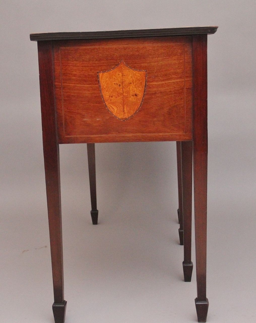 photo for sale 19th Century Mahogany And Burr Elm Sideboard By “The Woodworkers Ltd, Kilkenny