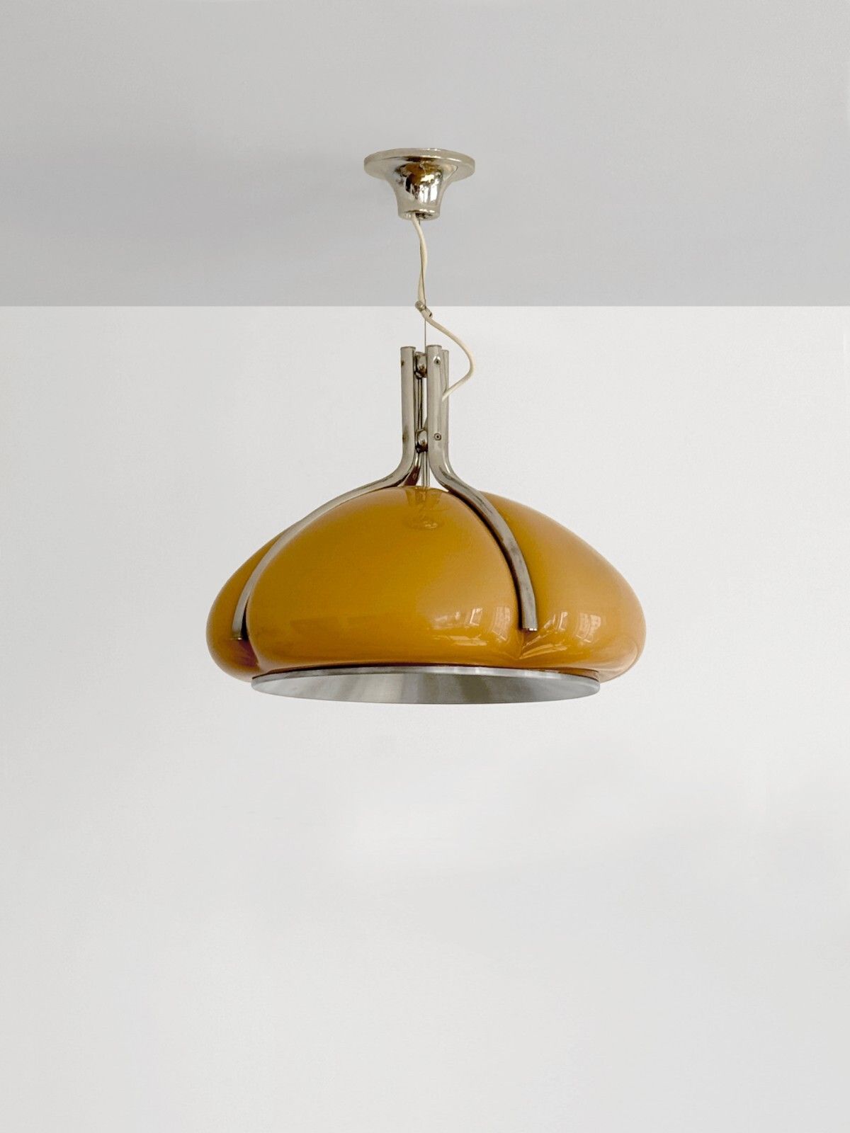1970 Guzzini "Quadrifoglio" Space Age Ceiling Fixture Chandelier Postmodern Stilnovo Tobia Scarpa photo Lighting