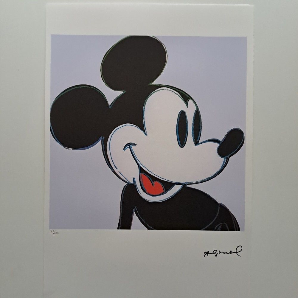 Andy Warhol Signiert Mickey Mouse Zertifikat Leo Castelli photo furniture
