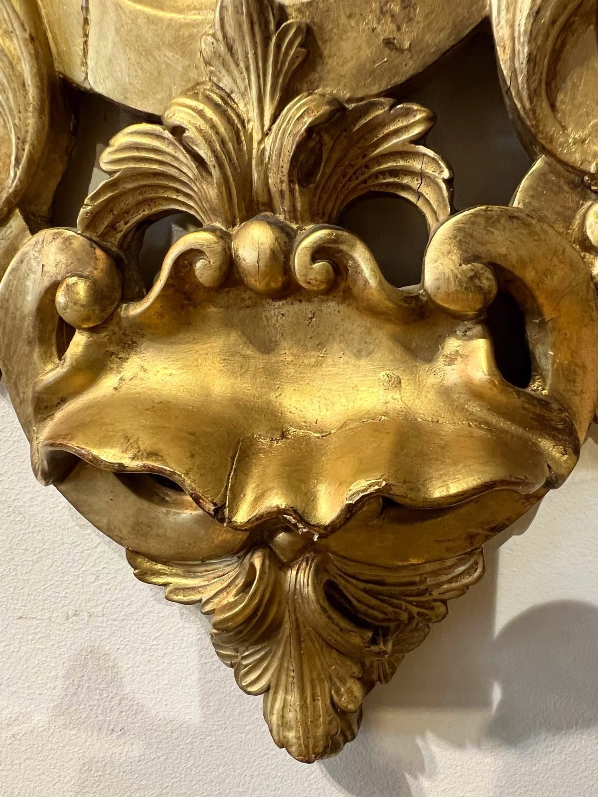 3073.0 Gilded Wood Mirror With Putti, Italy, 19th Century photo