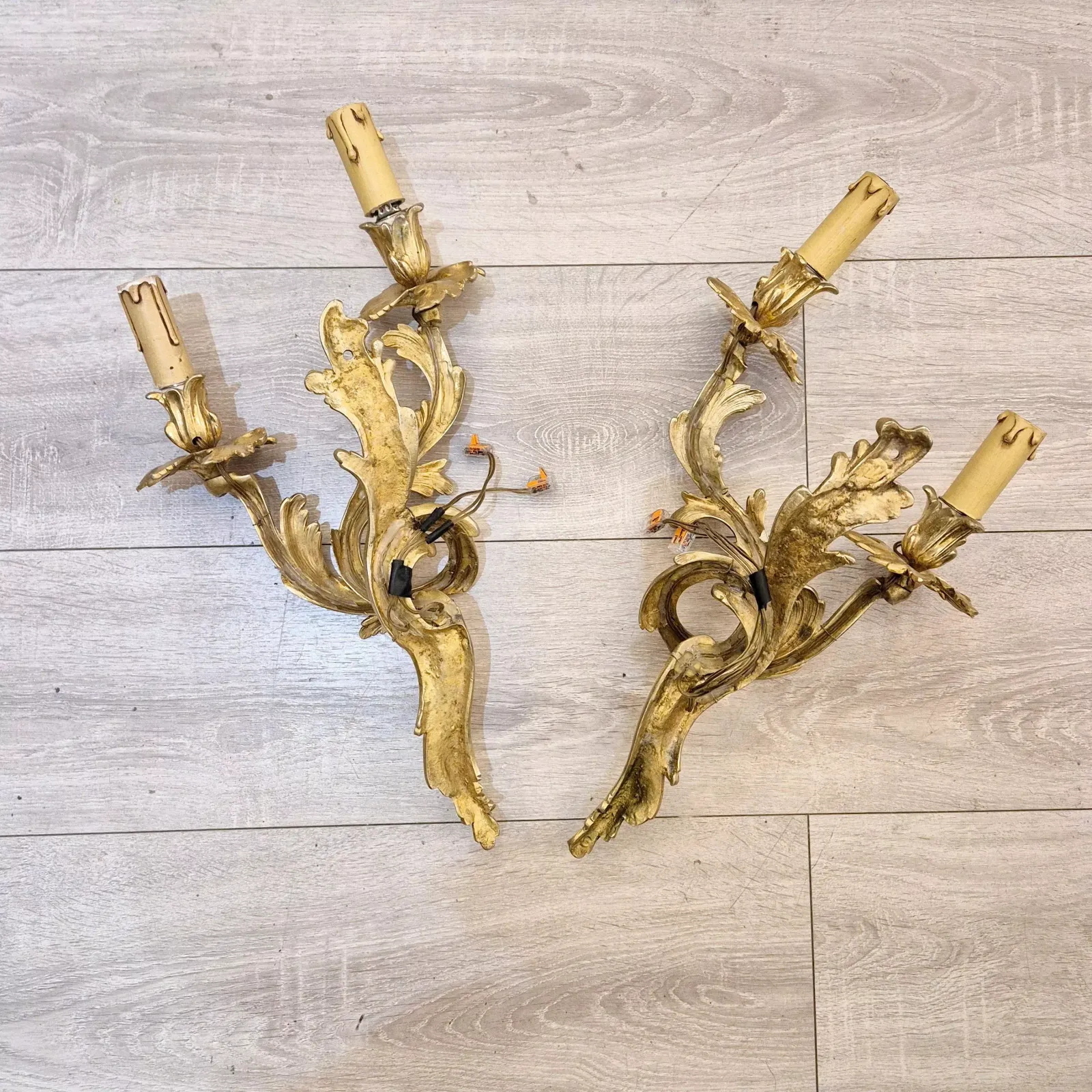 Pair Of Louis XV Style Ormolu Sconces From The Napoleon III Period photo Home Decor