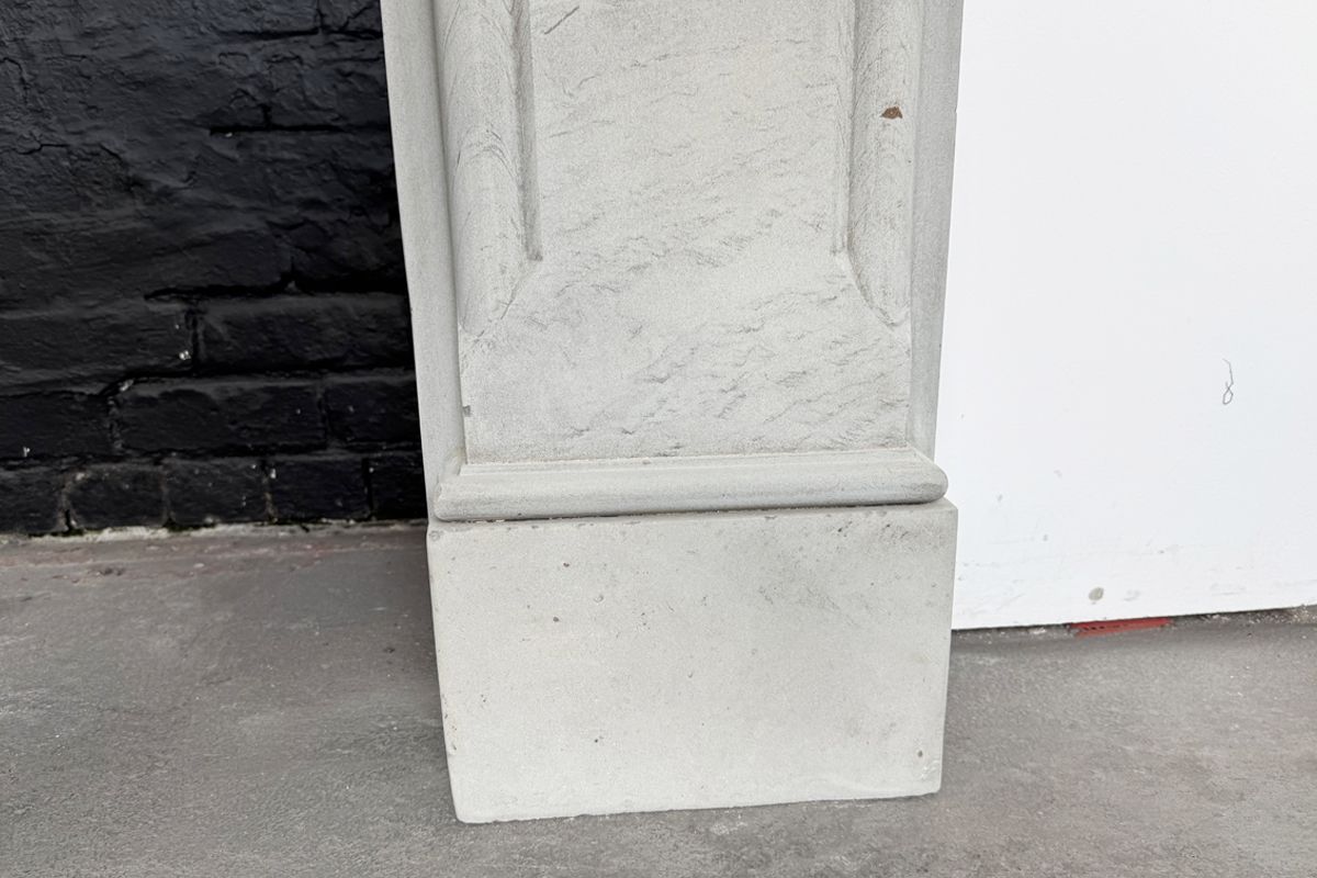 3400.0 Large Antique 19th Century Victorian Grey Stone Fireplace Surround photo