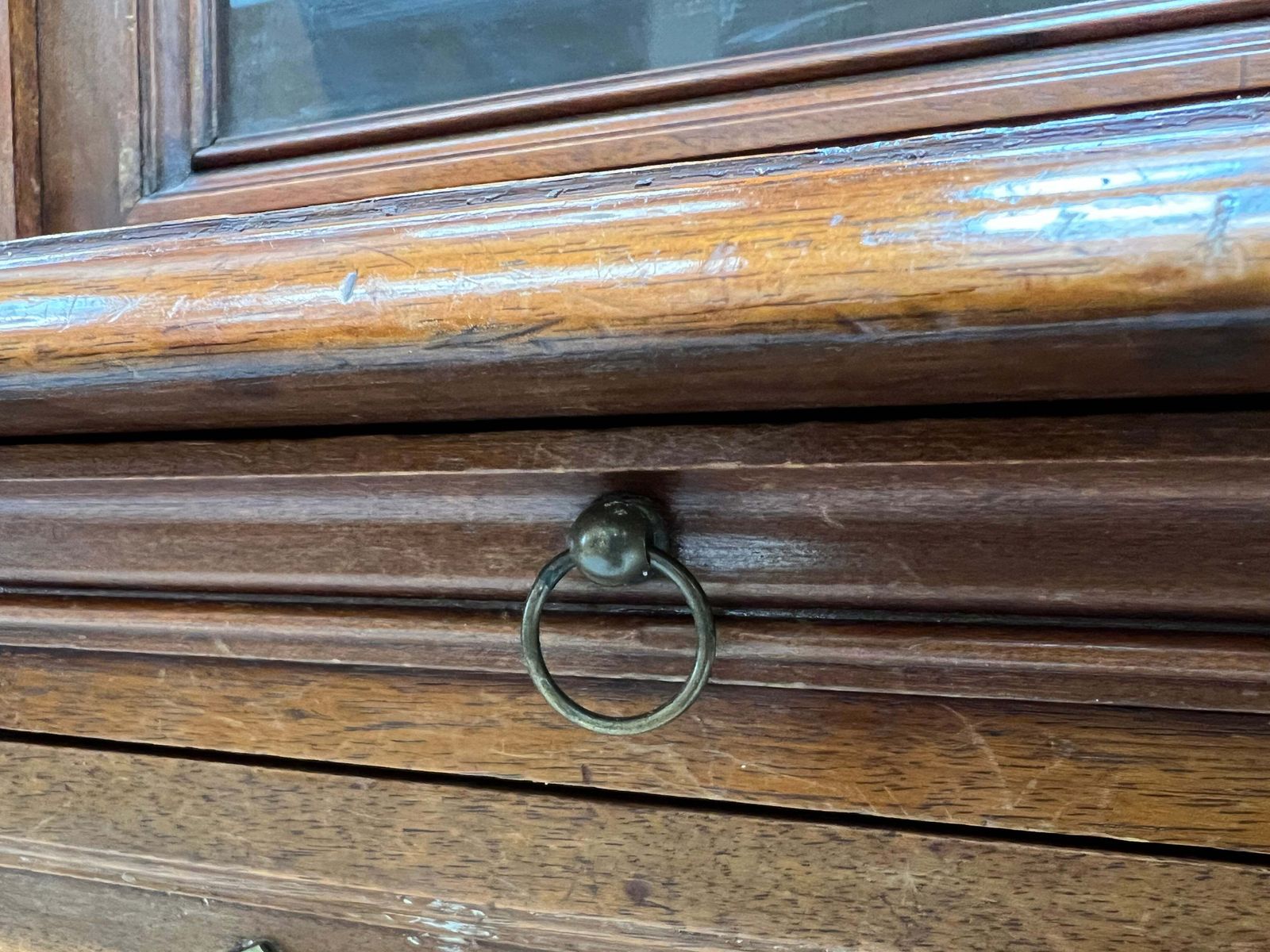 photo for sale French Tailors Shop Walnut Wood Glazed Dresser