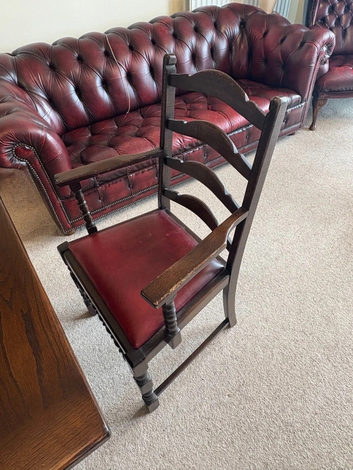 Vintage English Dining Table Set By Jaycee Furniture – 6 Chairs – Extendable photo 550.0