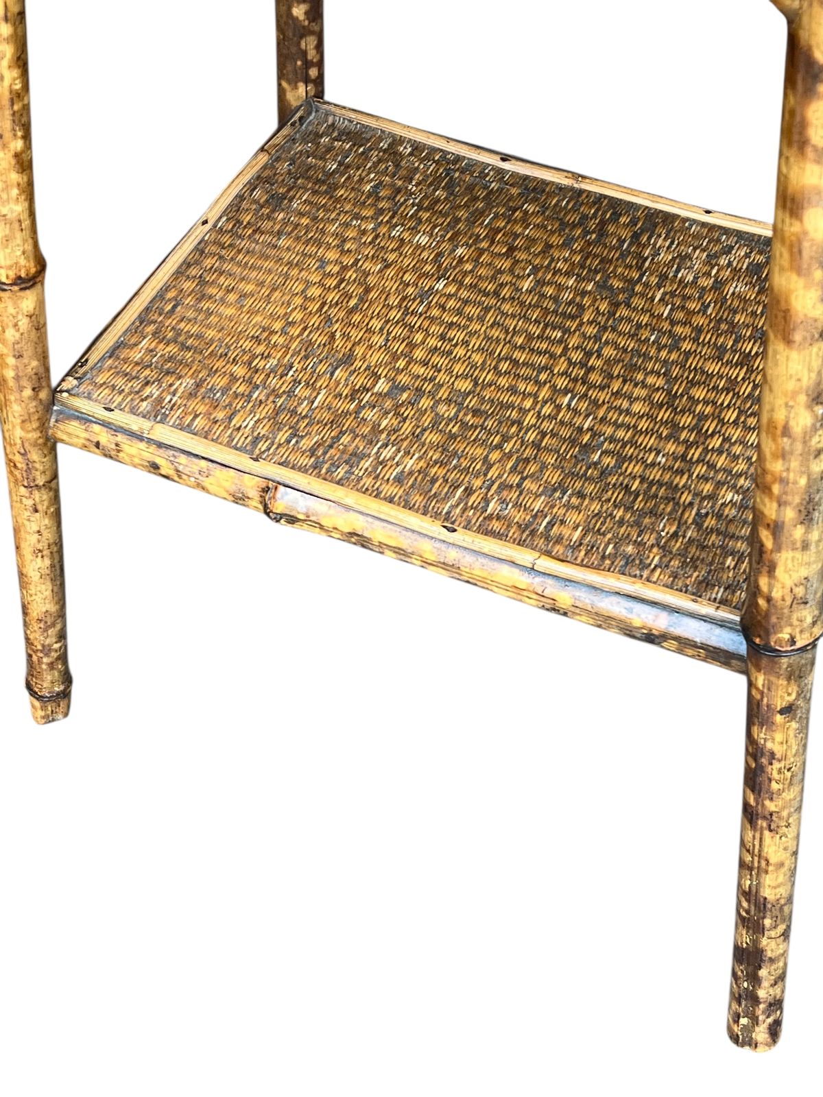 Antique Bamboo Side Table, Early 20th Century photo furniture