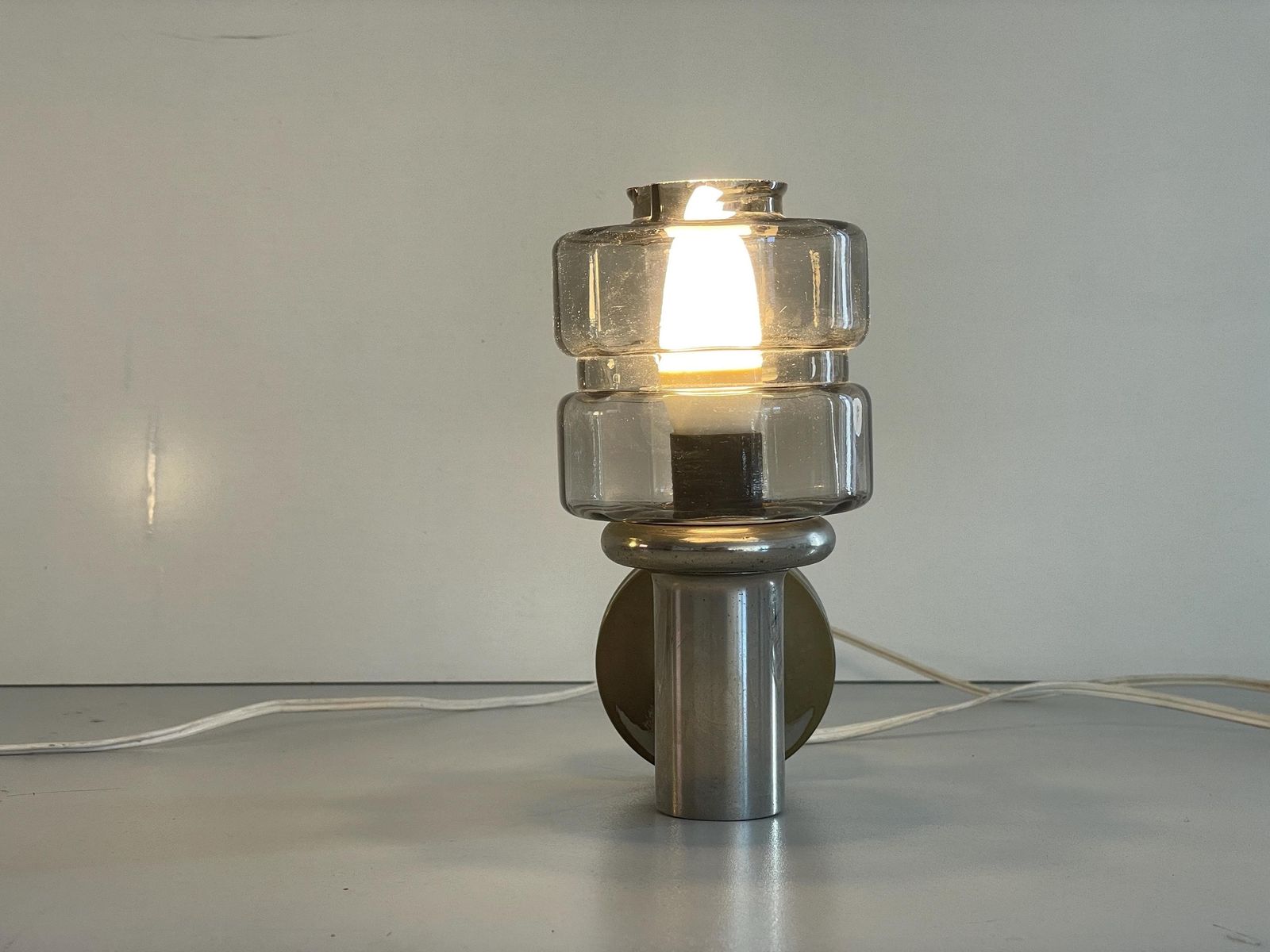 photo for sale Brass And Glass Pair Of Sconces By N Leuchten, 1960s, Germany