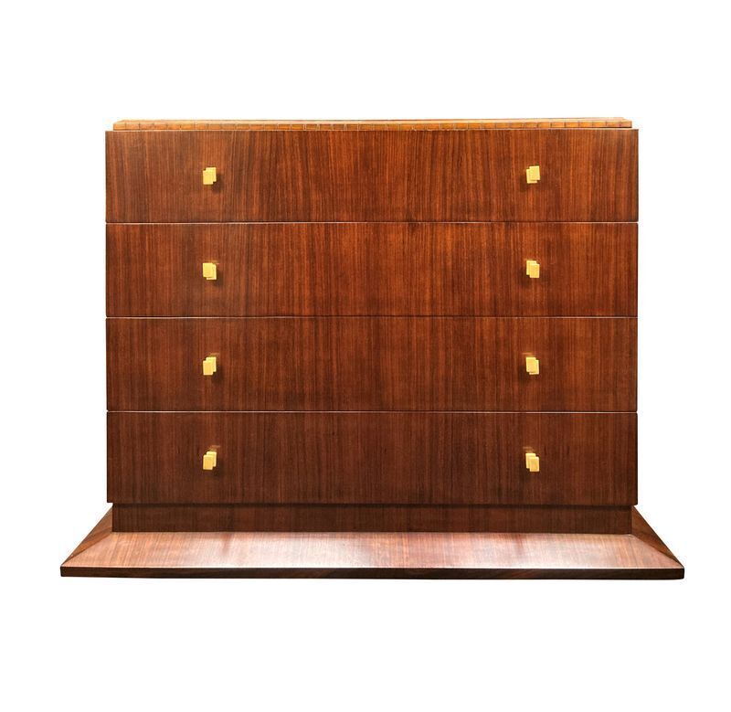 A Stylish Commode With Ivory Coloured Bakelite Handles In The Manner Of Ruhlmann
