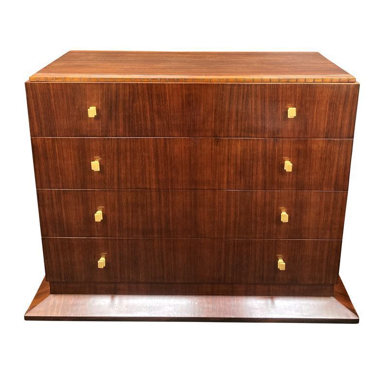 A Stylish Commode With Ivory Coloured Bakelite Handles In The Manner Of Ruhlmann photo furniture