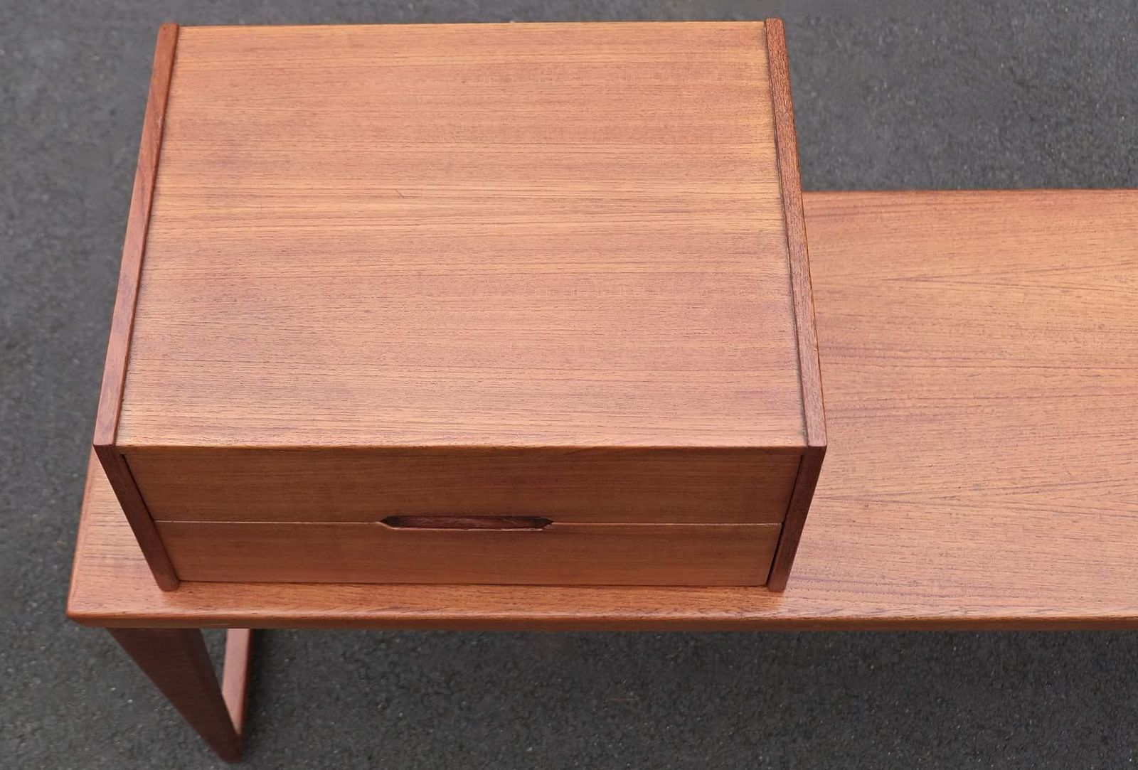 Kai Kristiansen Teak Bench And Drawers By Aksel Kjersgaard Denmark 1960's photo vintage